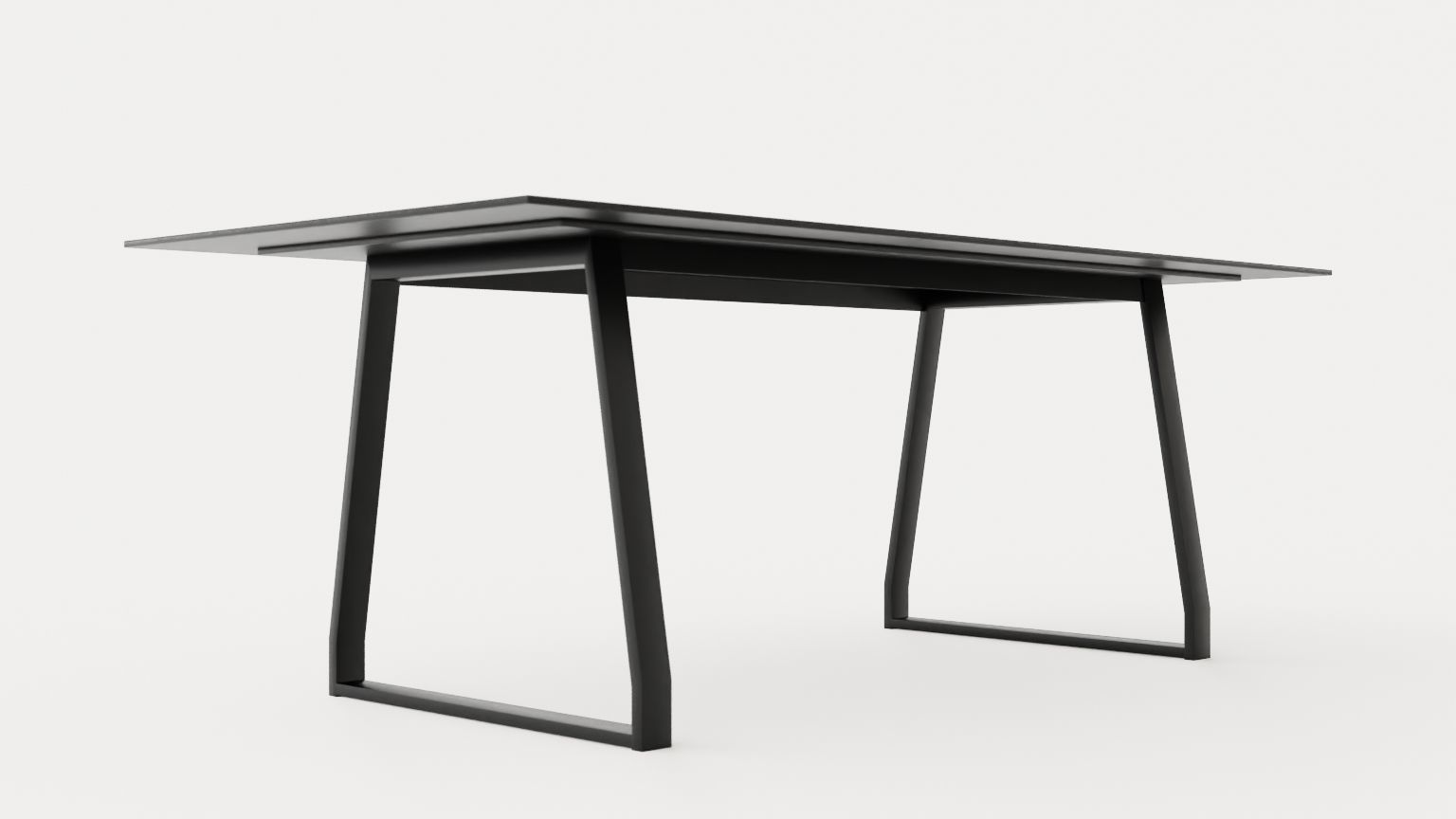 Quay Dining Table 200 Cm Low-poly 3D model_3