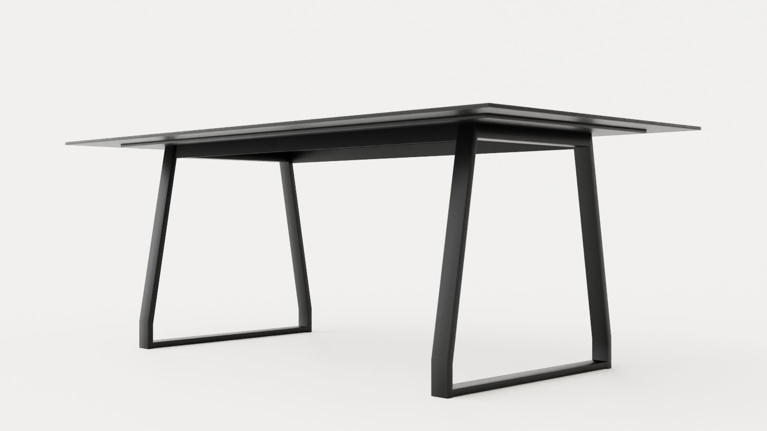Quay Dining Table 200 Cm Low-poly 3D model_1