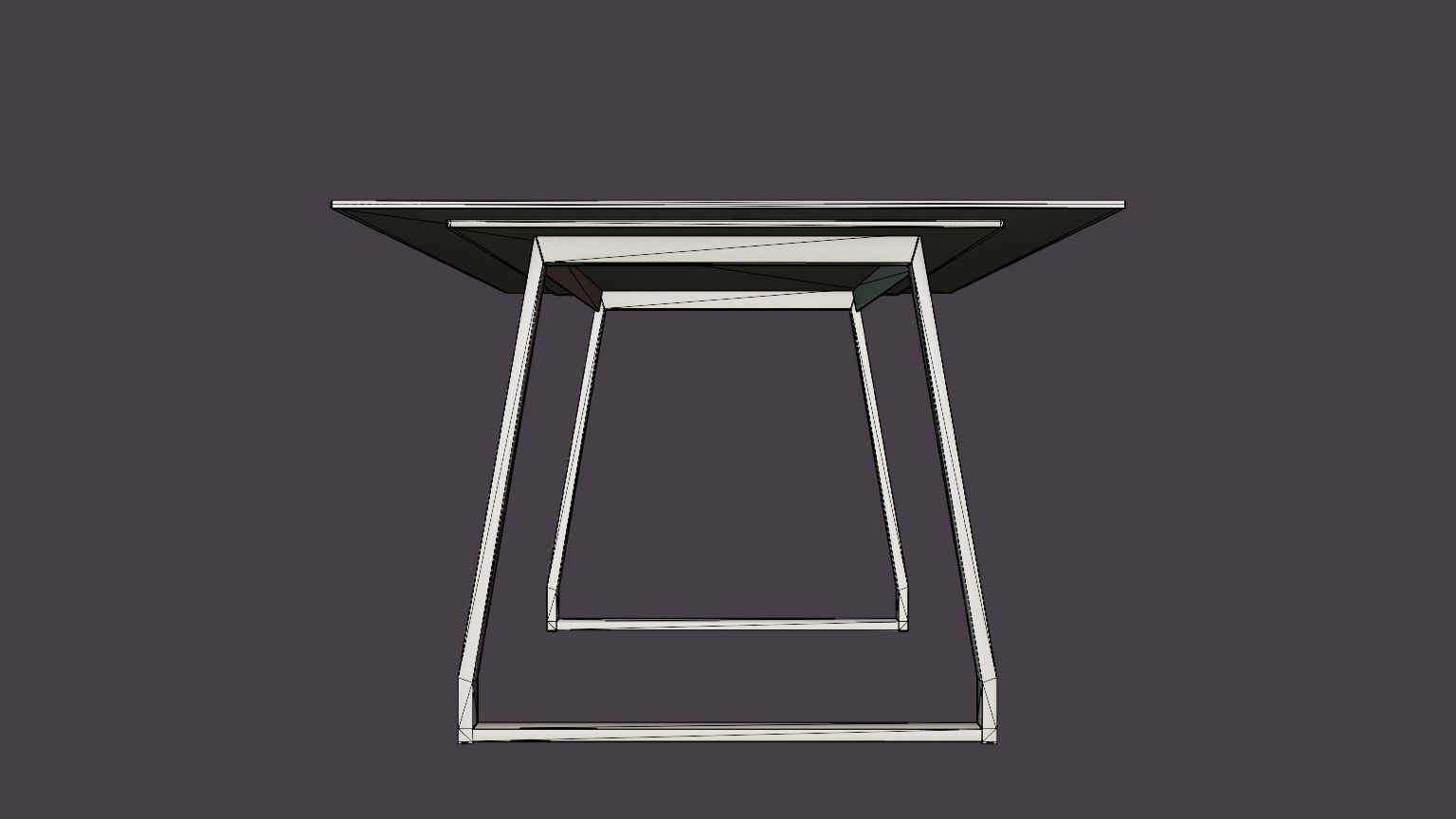 Quay Dining Table 200 Cm Low-poly 3D model_5