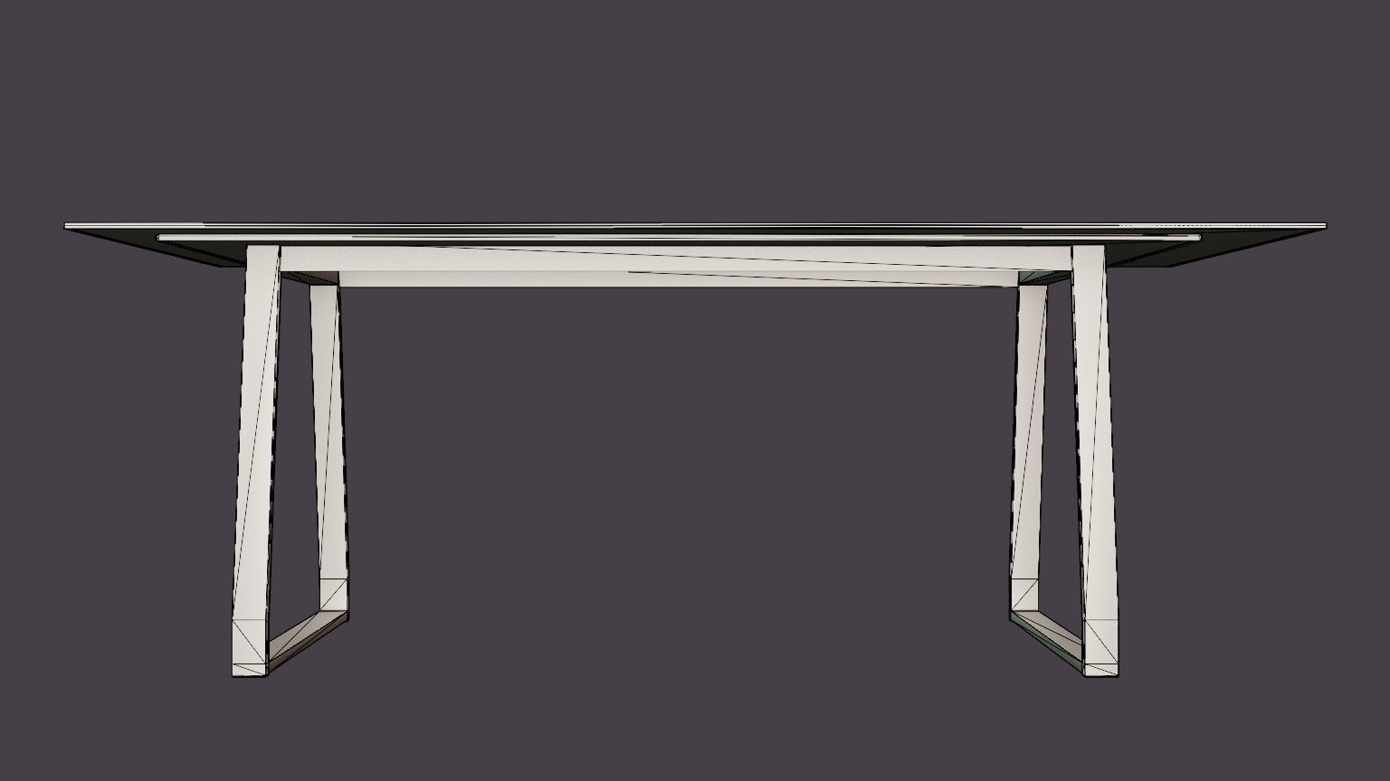 Quay Dining Table 200 Cm Low-poly 3D model_7