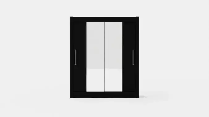 Prague Wardrobe Sliding Doors Narrow Mirror