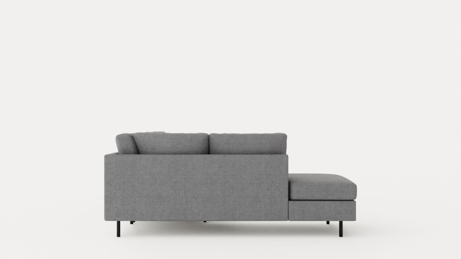 Peppe 3 Seater Sofa With Chaise Lounge Left Light Gray Low-poly 3D model_2