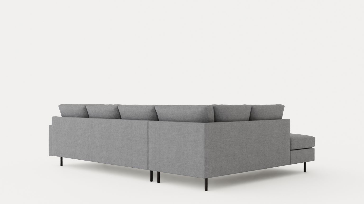 Peppe 3 Seater Sofa With Chaise Lounge Left Light Gray Low-poly 3D model_3