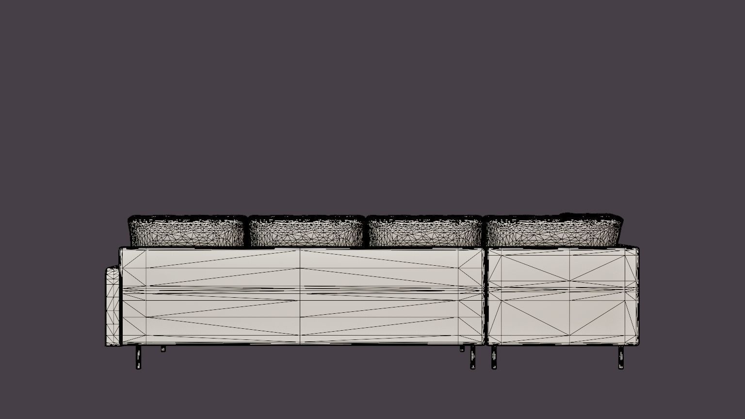 Peppe 3 Seater Sofa With Chaise Lounge Left Light Gray Low-poly 3D model_5