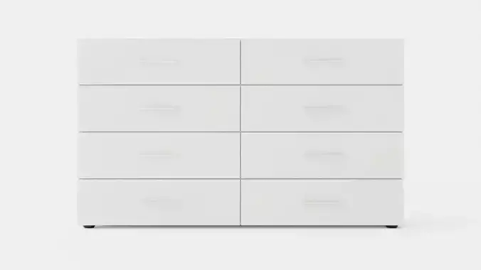 Pepe Agency 140 Cm 8 Boxes White Low-poly 3D model