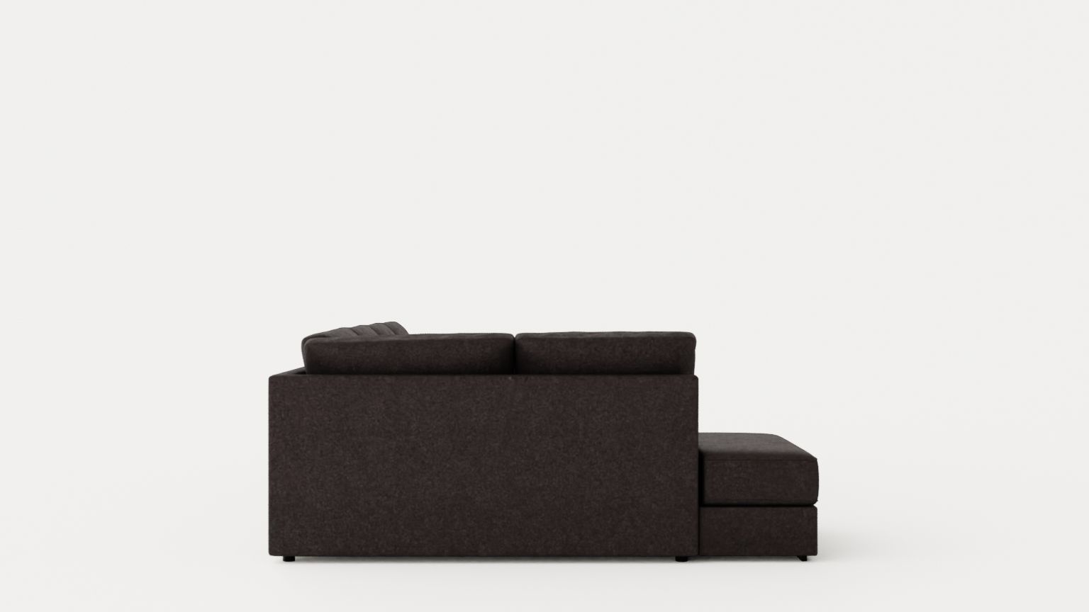 Optus U Sofa With Divan Right Dark Gray Low-poly 3D model_2