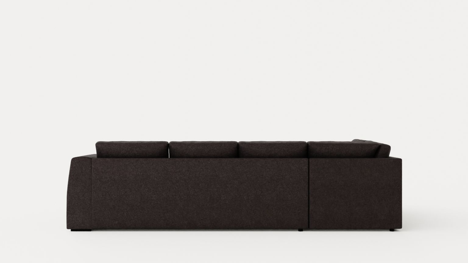 Optus U Sofa With Divan Right Dark Gray Low-poly 3D model_4