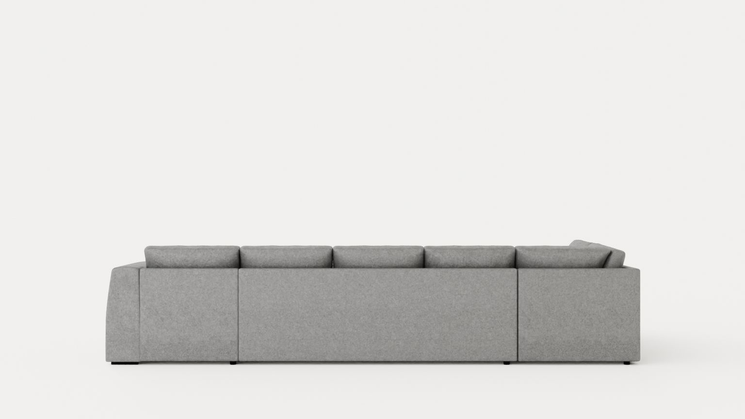 Optus U Sofa Large With Divanhoger Light Gray Low-poly 3D model_4