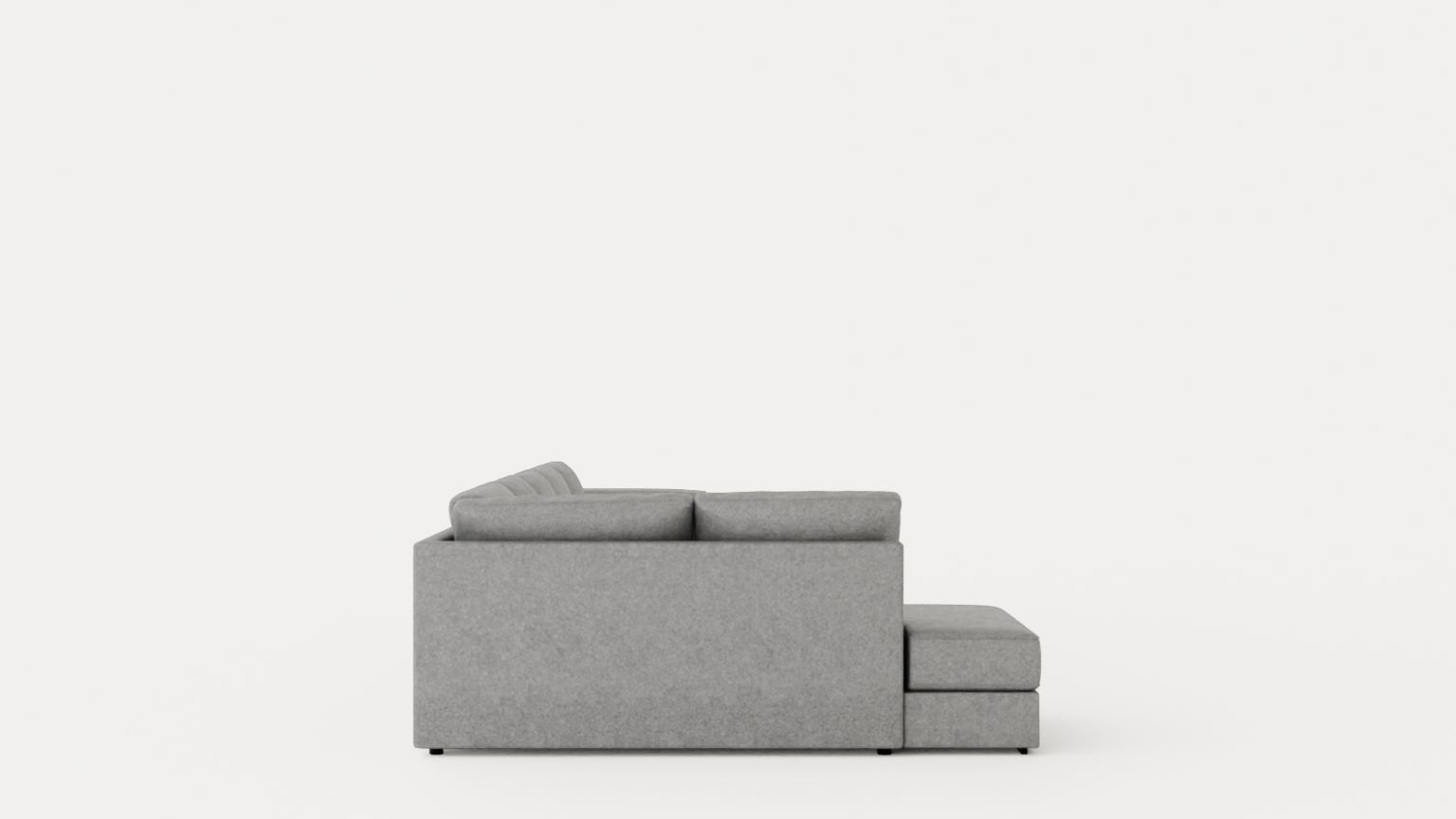 Optus U Sofa Large With Divanhoger Light Gray Low-poly 3D model_2