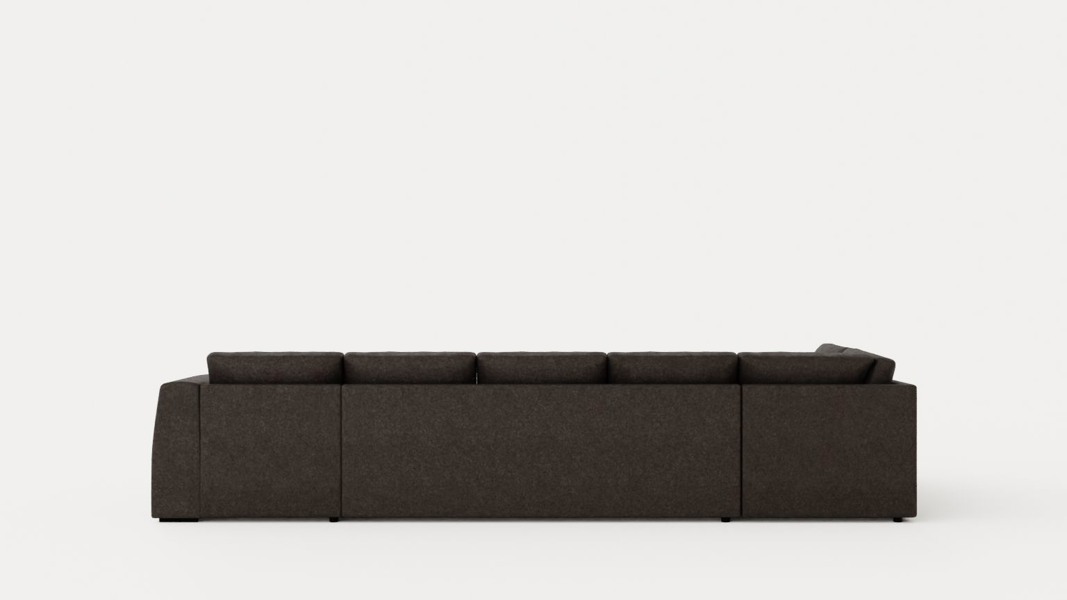 Optus U Sofa Large With Divanhoger Dark Gray Low-poly 3D model_4