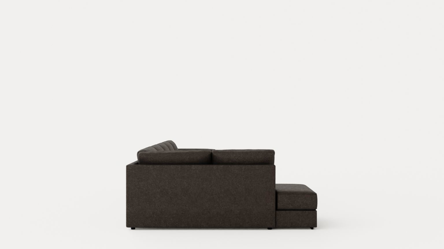 Optus U Sofa Large With Divanhoger Dark Gray Low-poly 3D model_2