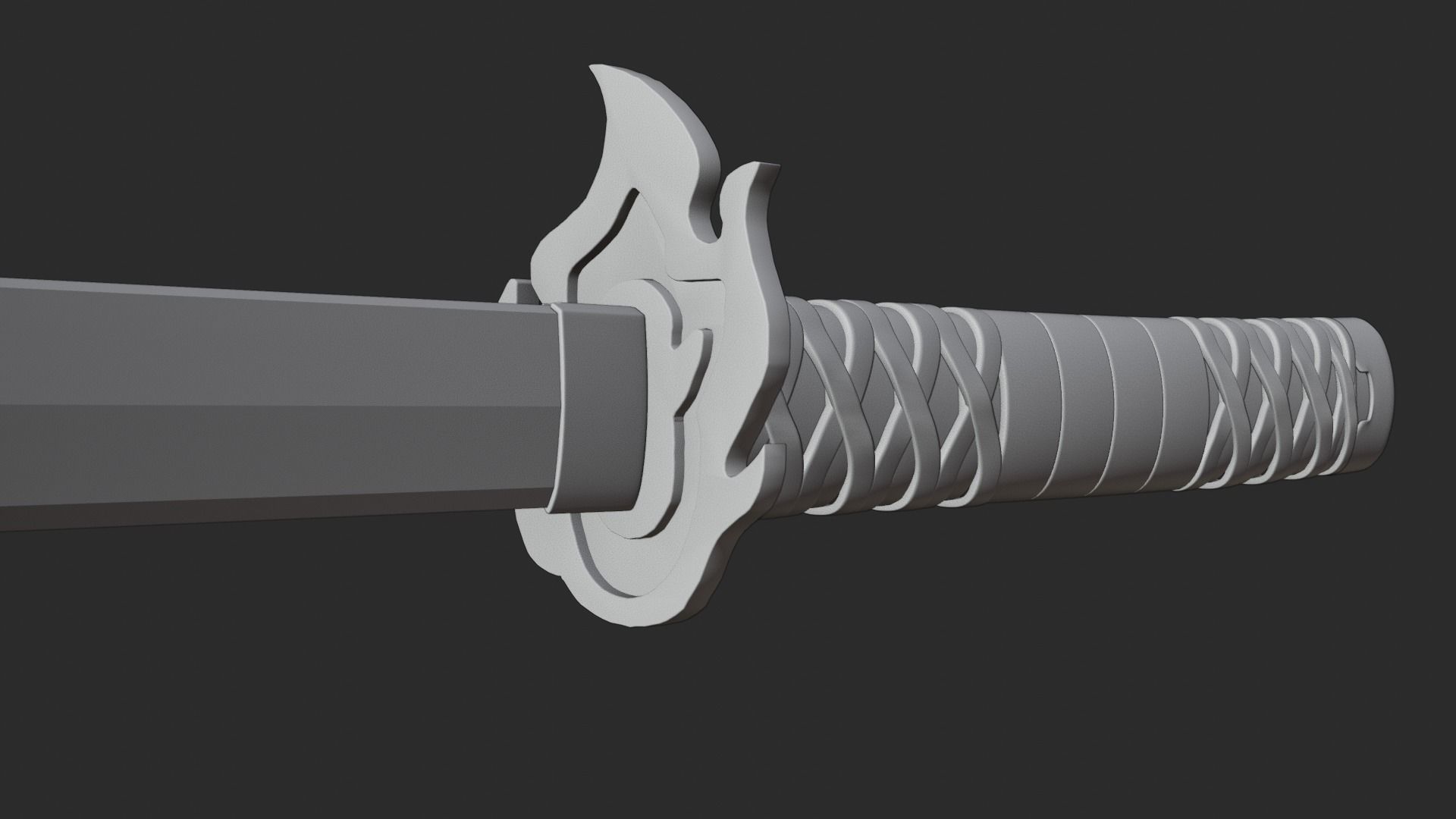 Tanjiro New Sword - Demon Slayer kimetsu no yaiba Low-poly 3D print model_3