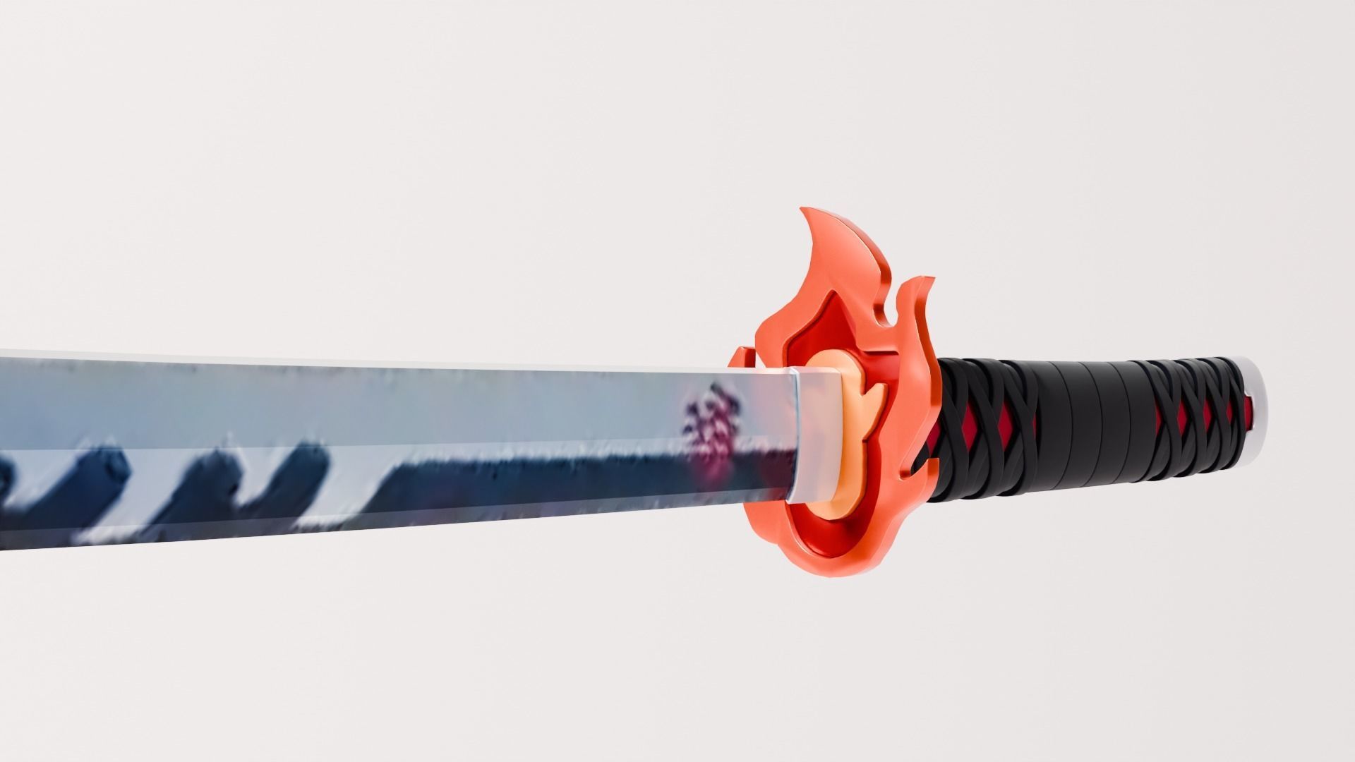 Tanjiro New Sword - Demon Slayer kimetsu no yaiba Low-poly 3D print model_4