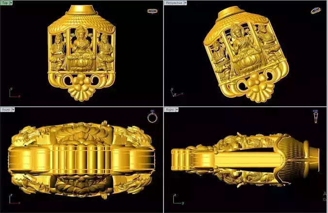 Laxmiji - God - Sculpture - Stl File - 3dm File - Print File 