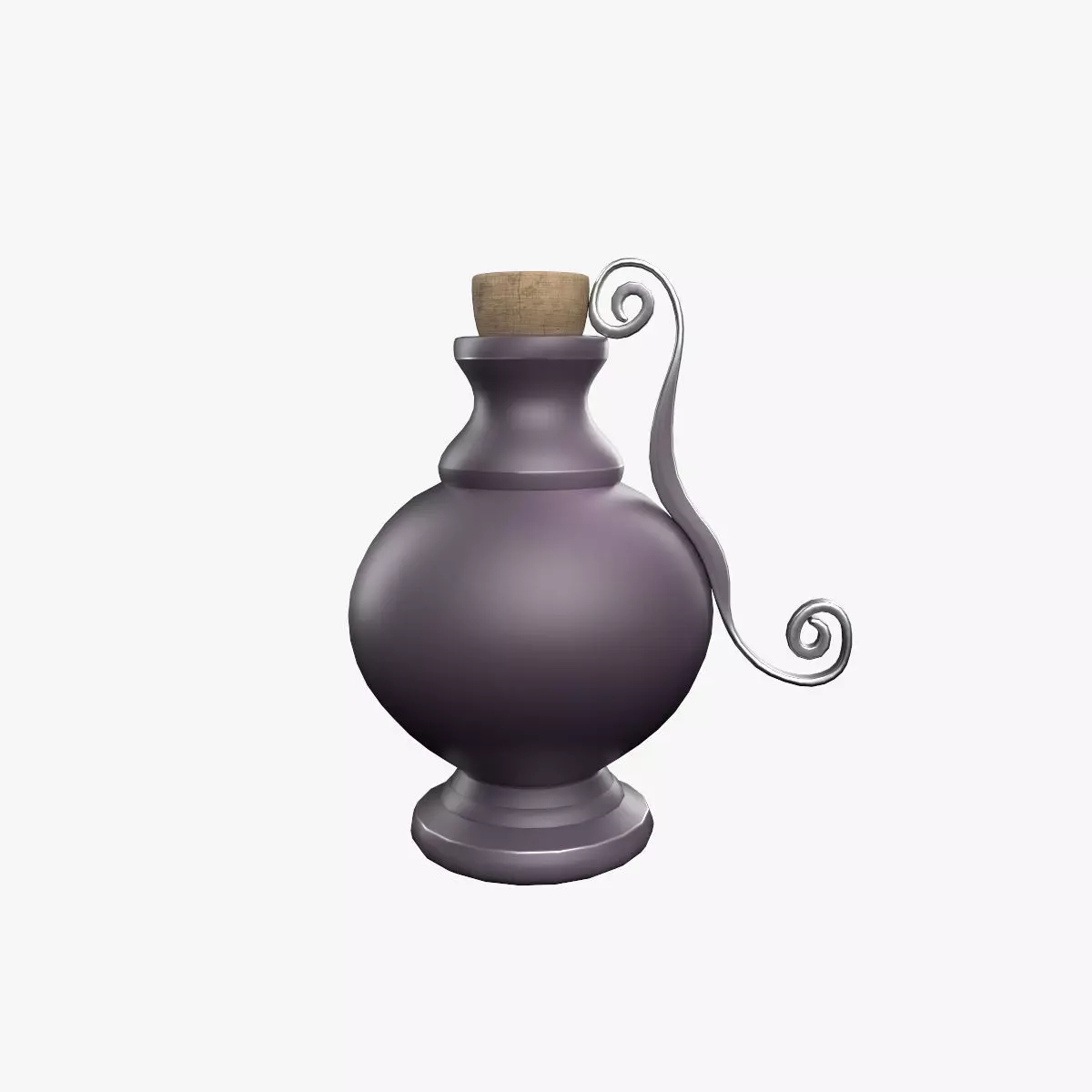 ancient glass potion Low-poly 3D model