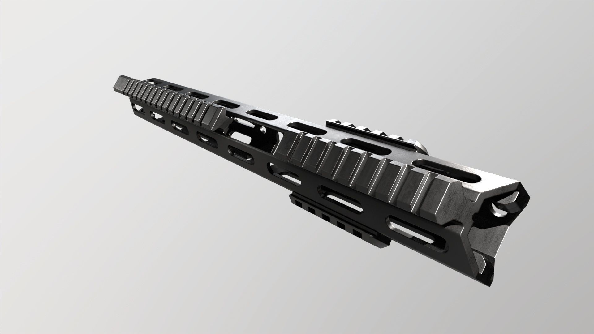 Rail-AR 15-LowPoly Low-poly 3D model_7