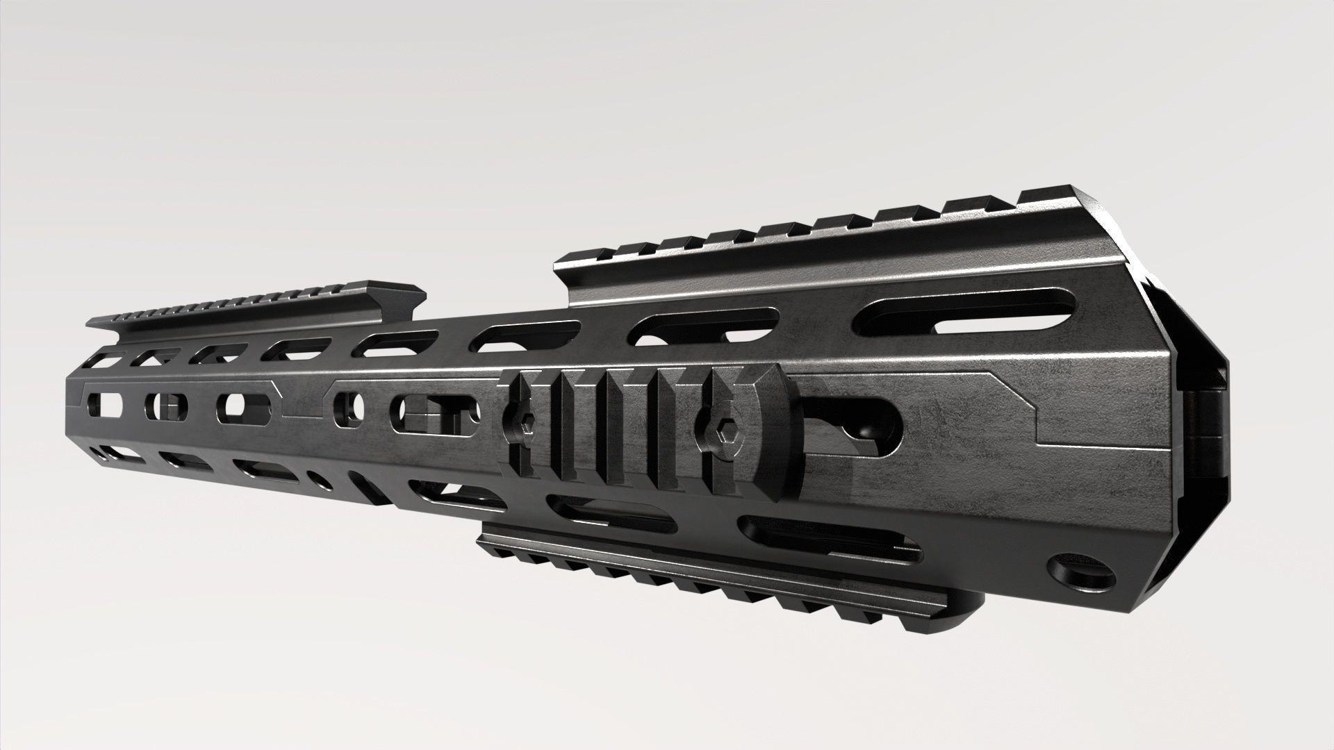 Rail-AR 15-LowPoly Low-poly 3D model_4
