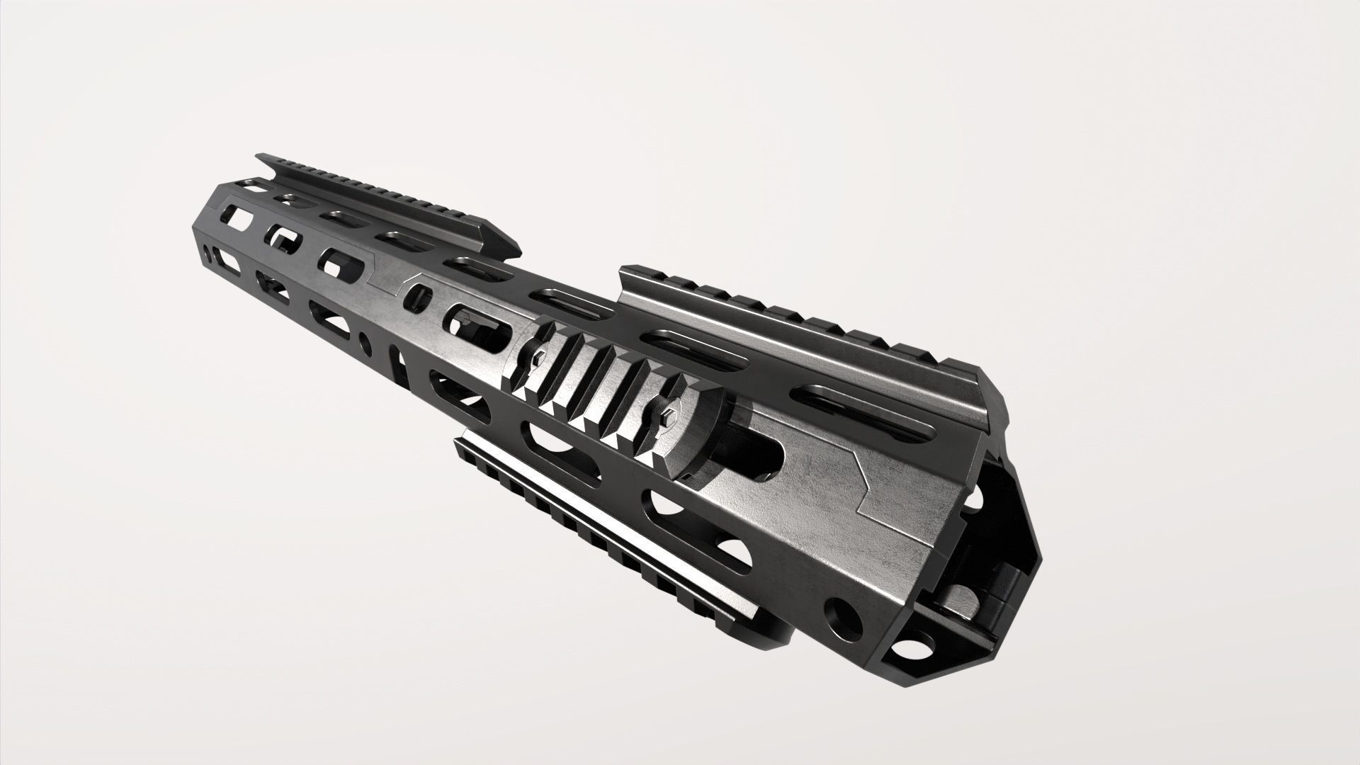 Rail-AR 15-LowPoly Low-poly 3D model_6