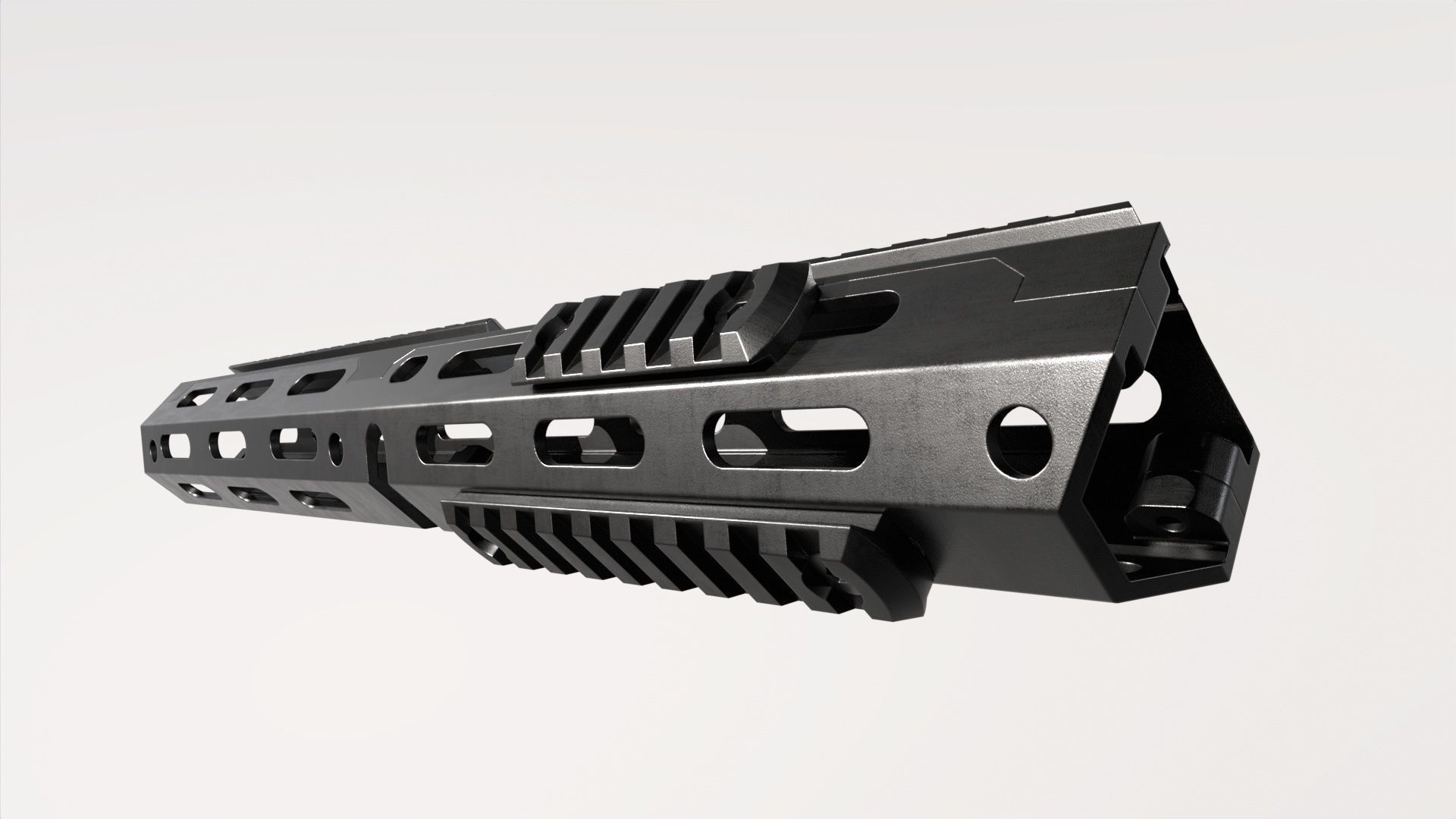 Rail-AR 15-LowPoly Low-poly 3D model_5