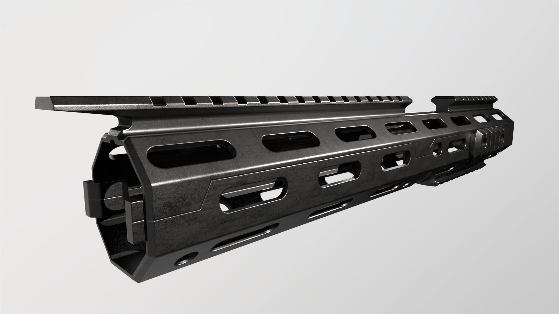 Rail-AR 15-LowPoly Low-poly 3D model_2