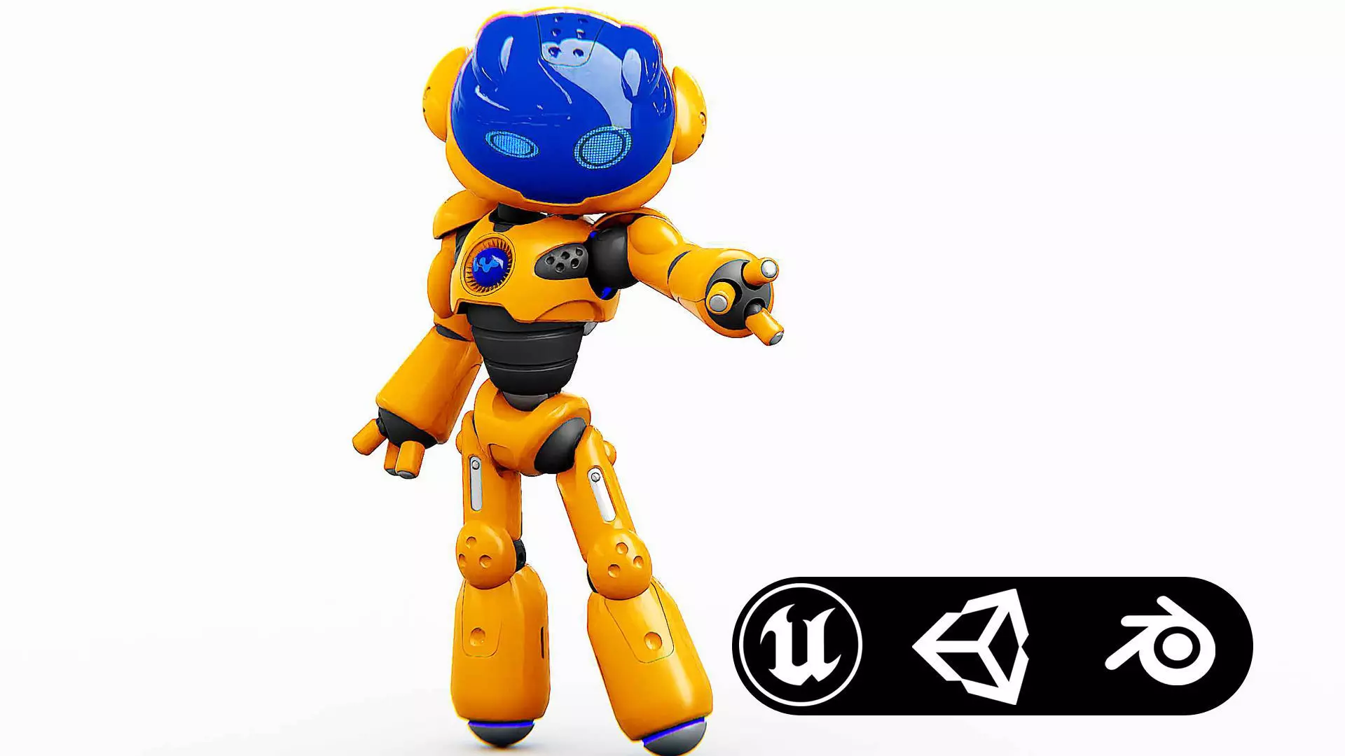 UTILITY BOT LORA Rigged for Unreal Engine - Unity - MIXAMO  3D model_0
