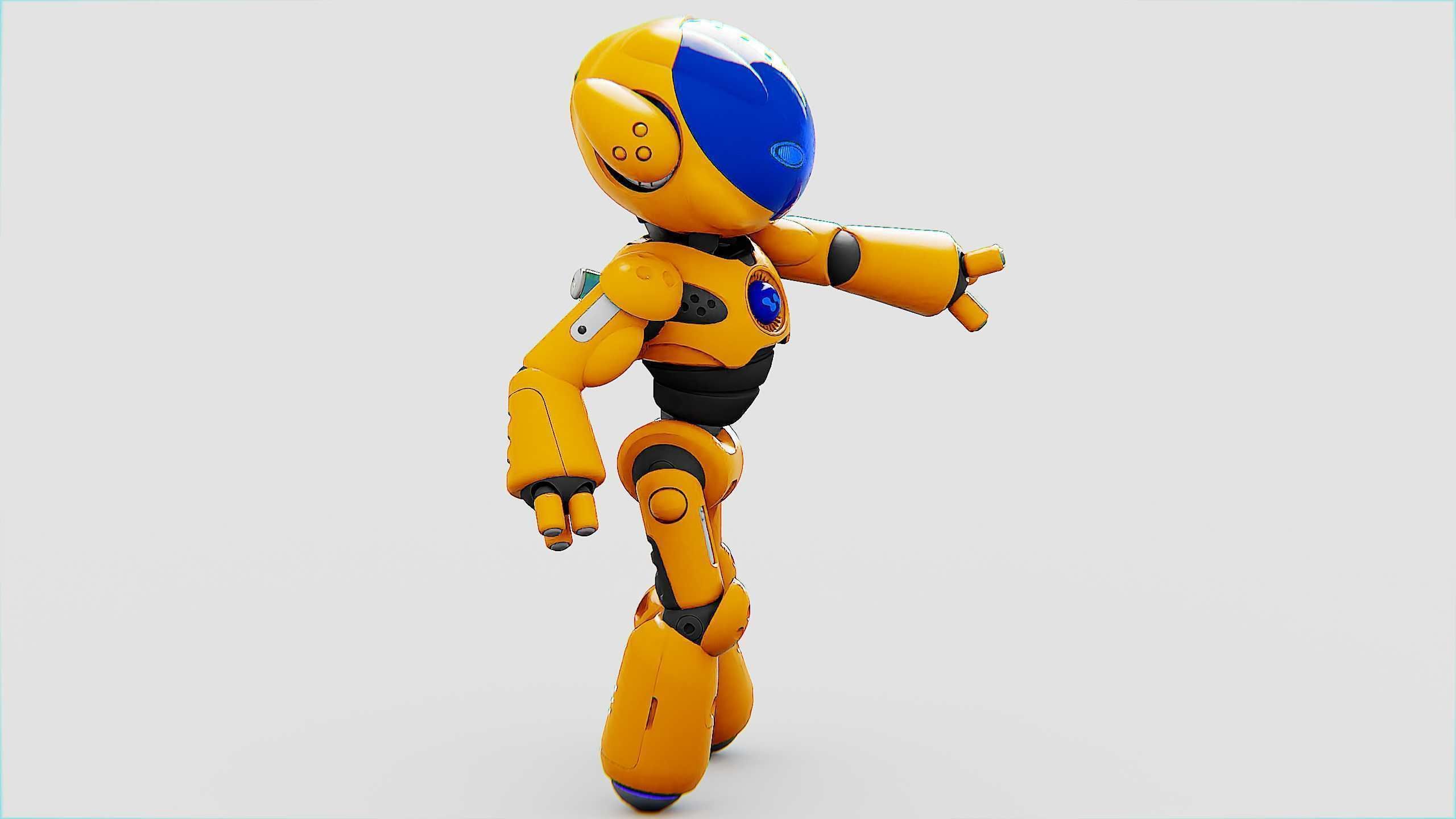 UTILITY BOT LORA Rigged for Unreal Engine - Unity - MIXAMO  3D model_16
