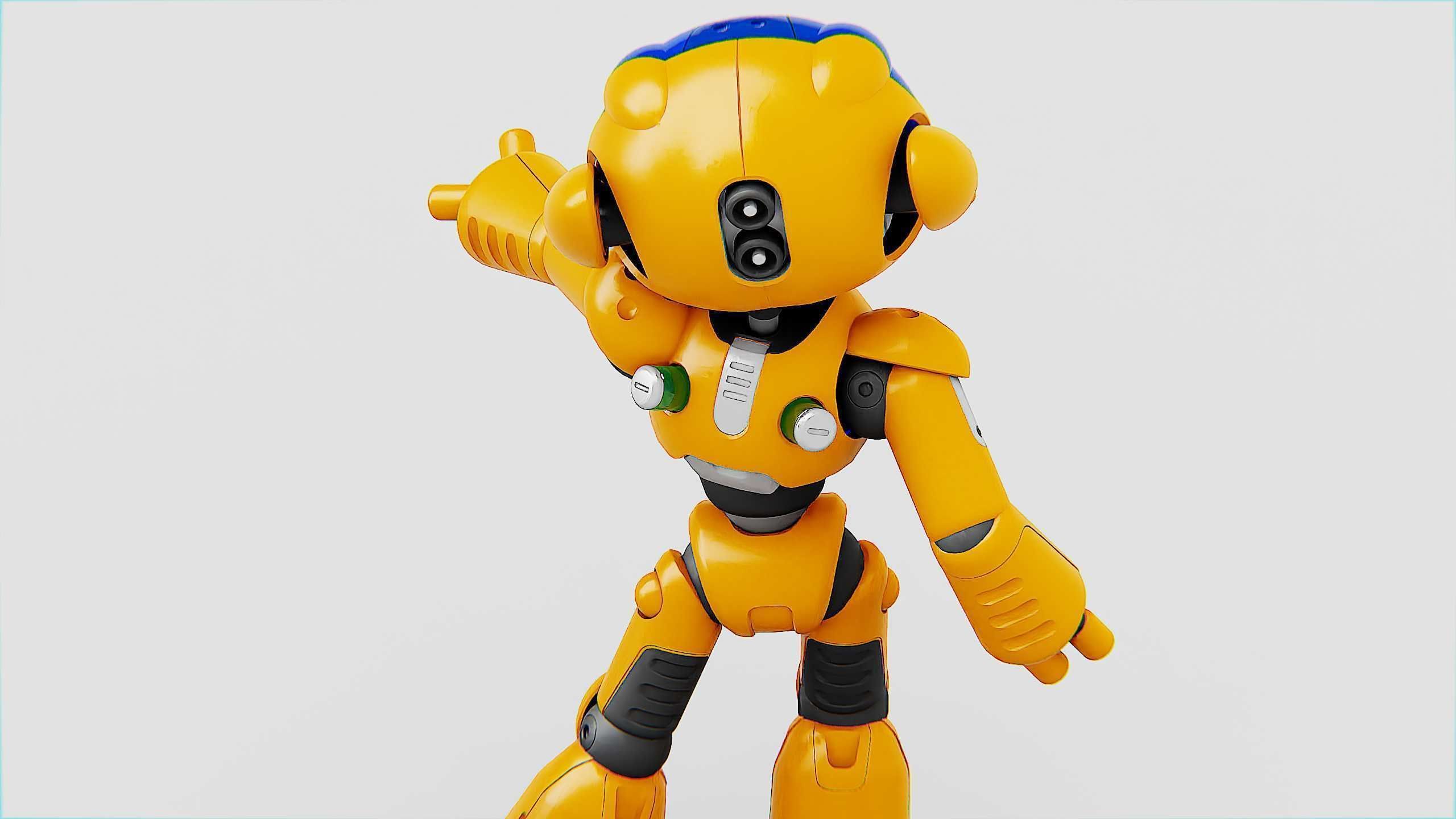UTILITY BOT LORA Rigged for Unreal Engine - Unity - MIXAMO  3D model_29