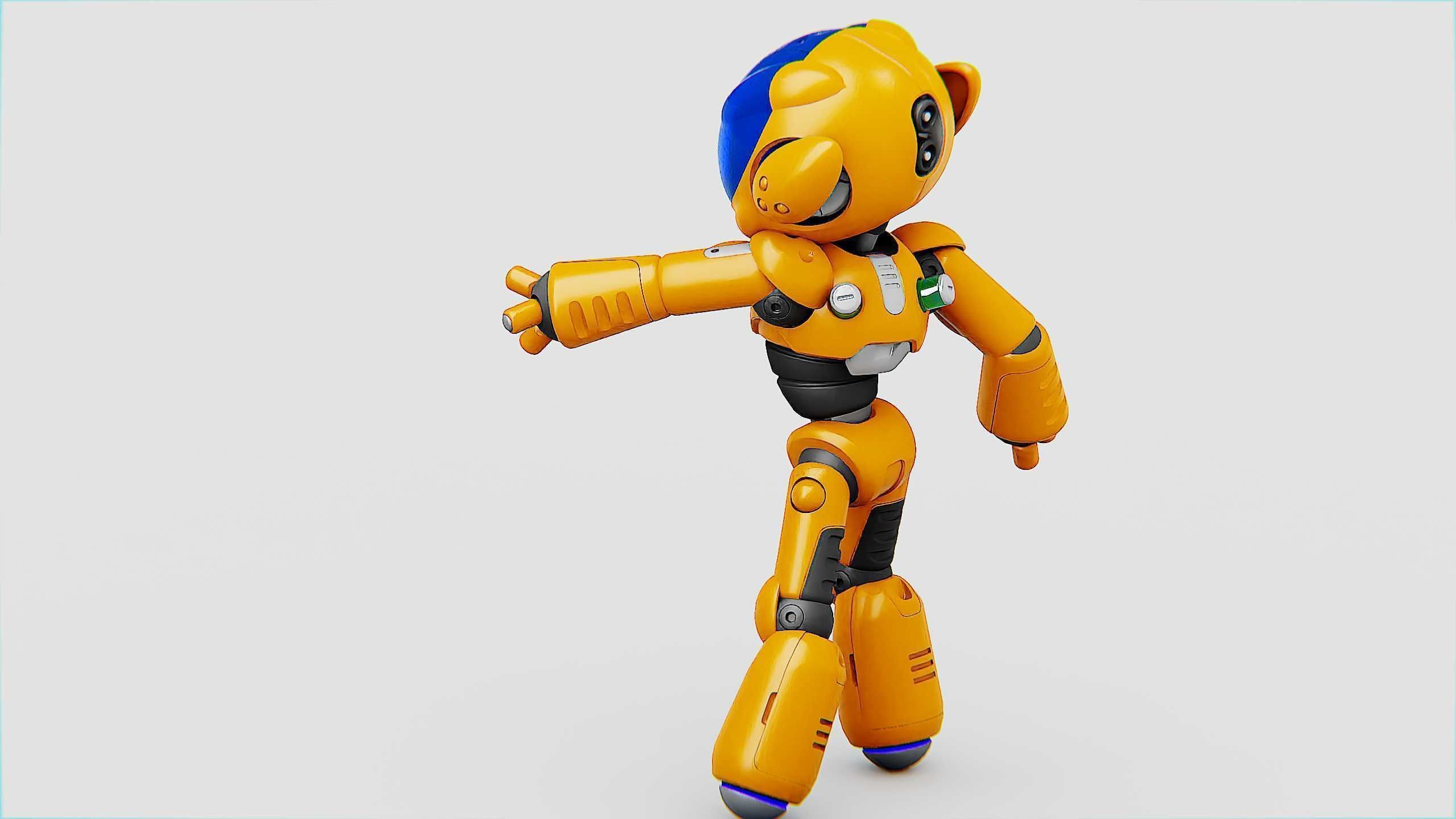 UTILITY BOT LORA Rigged for Unreal Engine - Unity - MIXAMO  3D model_7