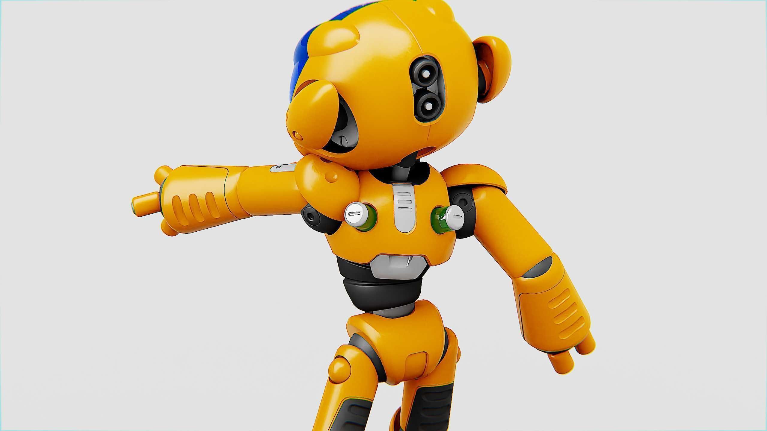 UTILITY BOT LORA Rigged for Unreal Engine - Unity - MIXAMO  3D model_23