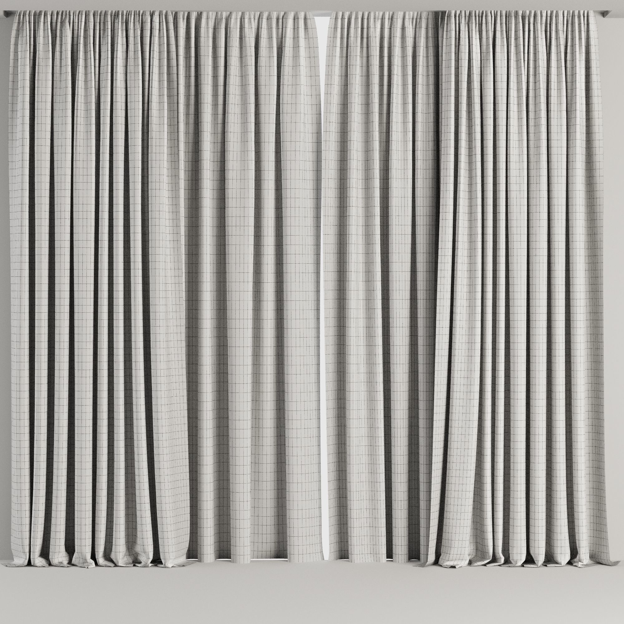 Curtain Set M54 3D model_1