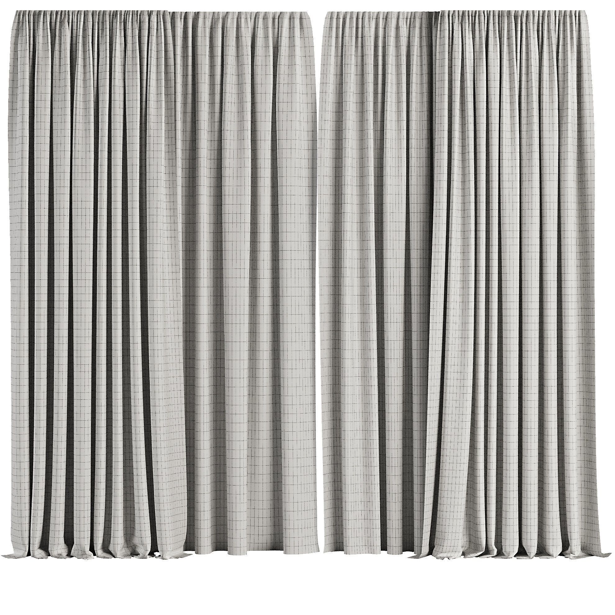 Curtain Set M54 3D model_4