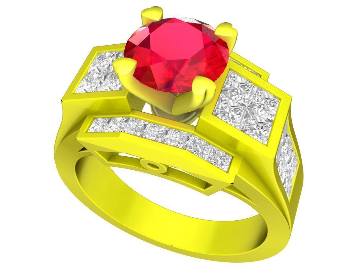 A5139 Luxury Diamond Fashion Women Ring 3D print model_1