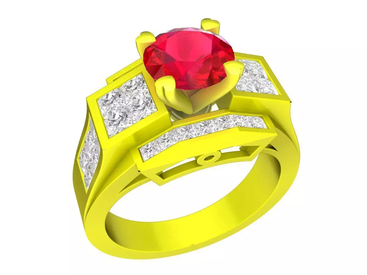 A5139 Luxury Diamond Fashion Women Ring 3D print model_0