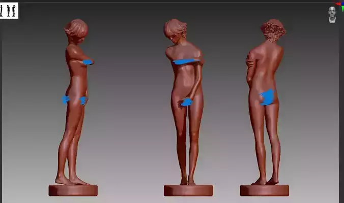 Naked Lady STL and OBJ 3D print model