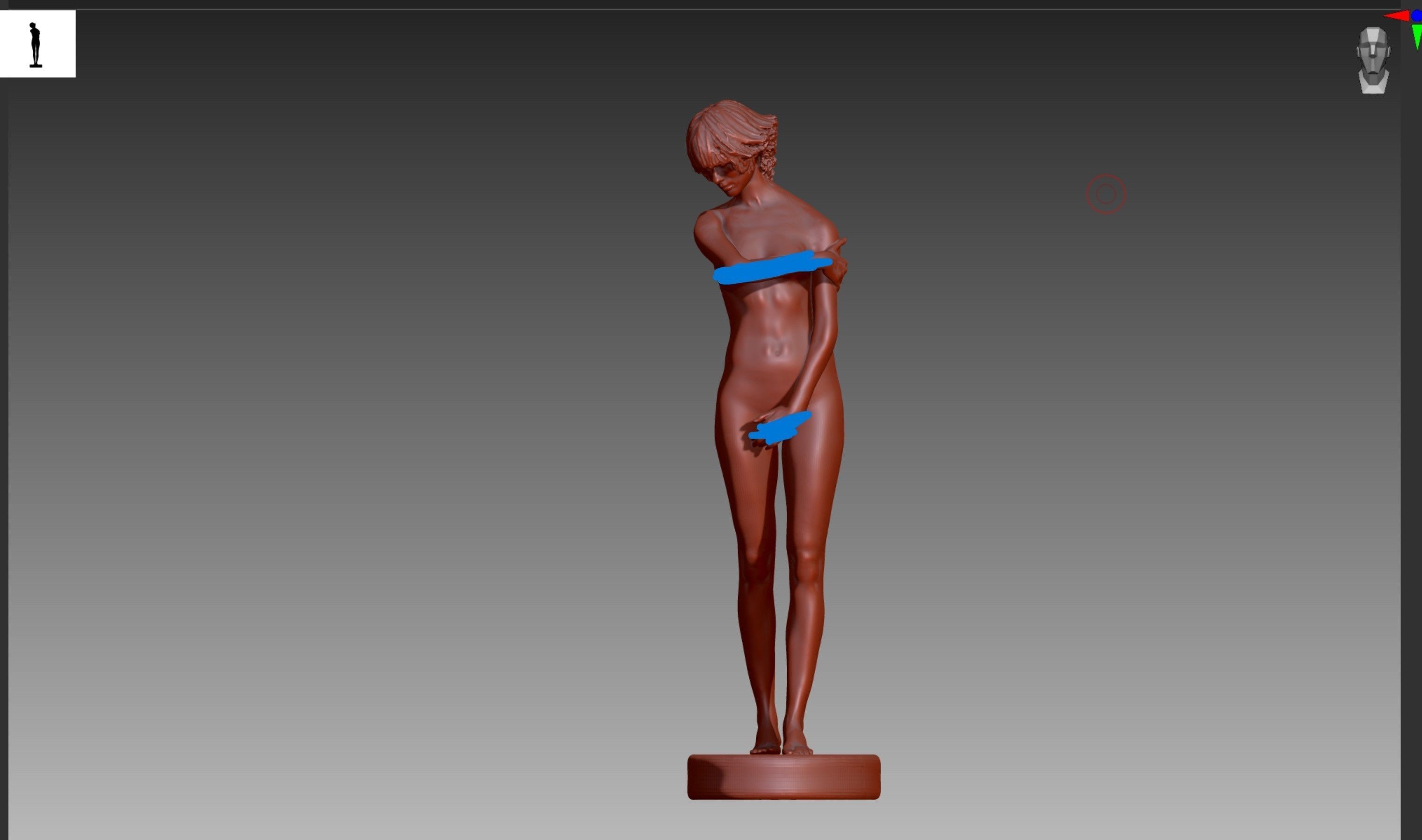 Naked Lady STL and OBJ 3D print model_1