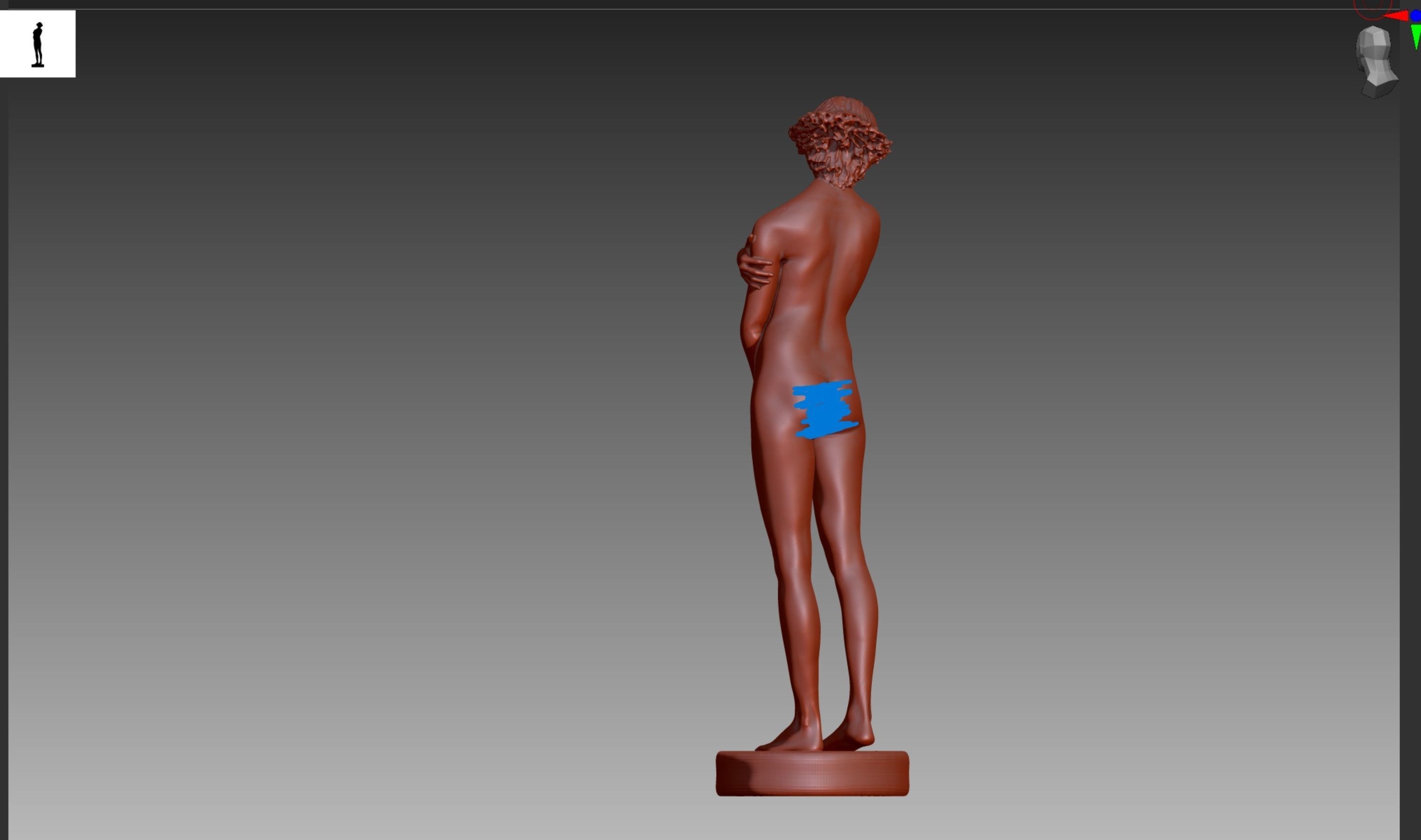 Naked Lady STL and OBJ 3D print model_4