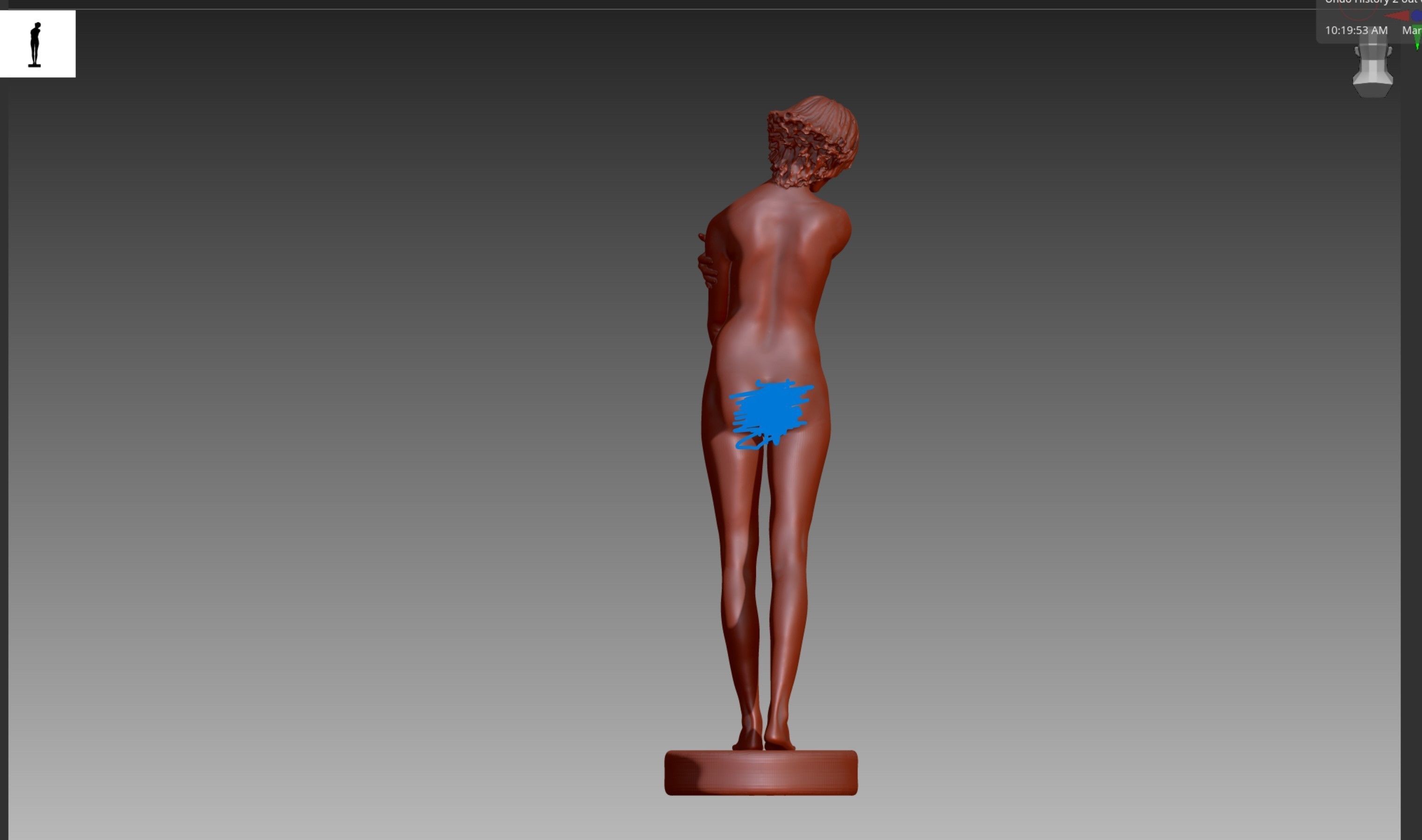 Naked Lady STL and OBJ 3D print model_5