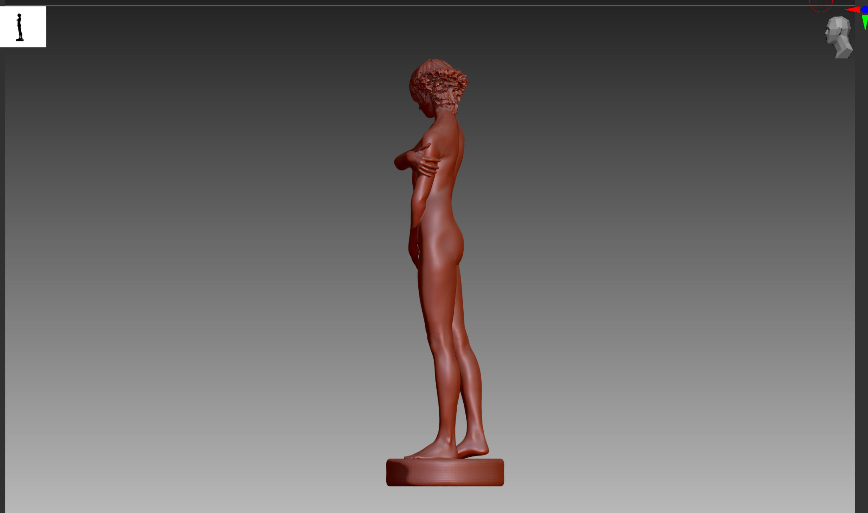 Naked Lady STL and OBJ 3D print model_3