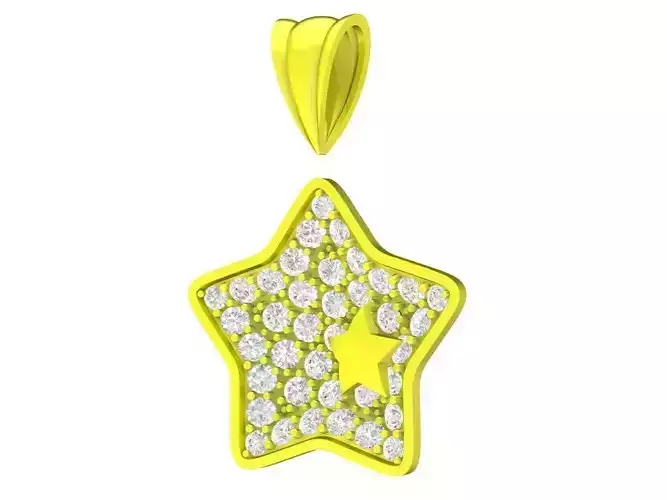 4665 diamond star pendant