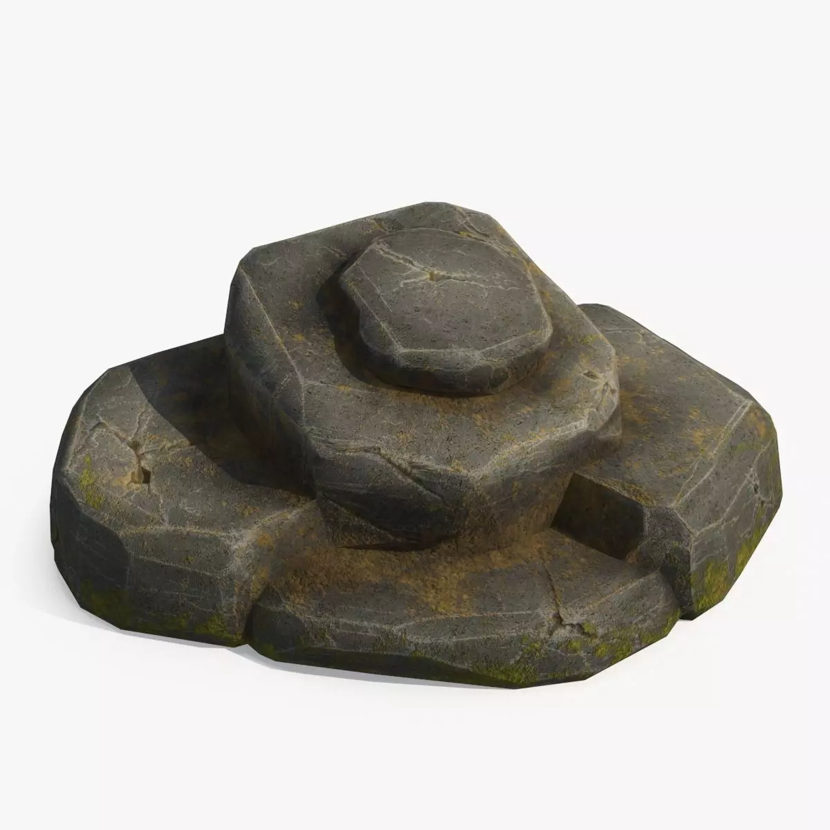 Stone v1 Low-poly 3D model_0