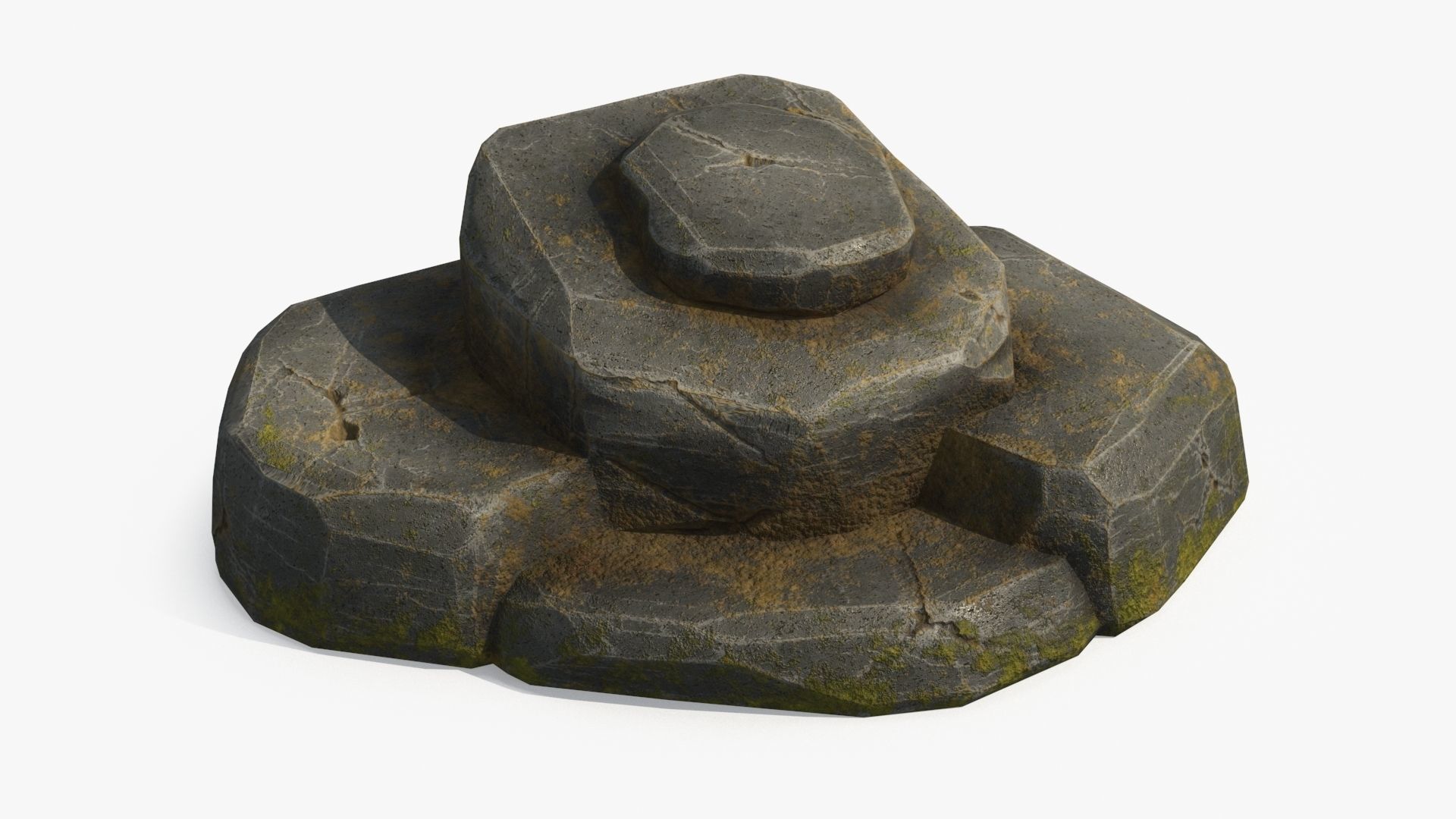 Stone v1 Low-poly 3D model_2