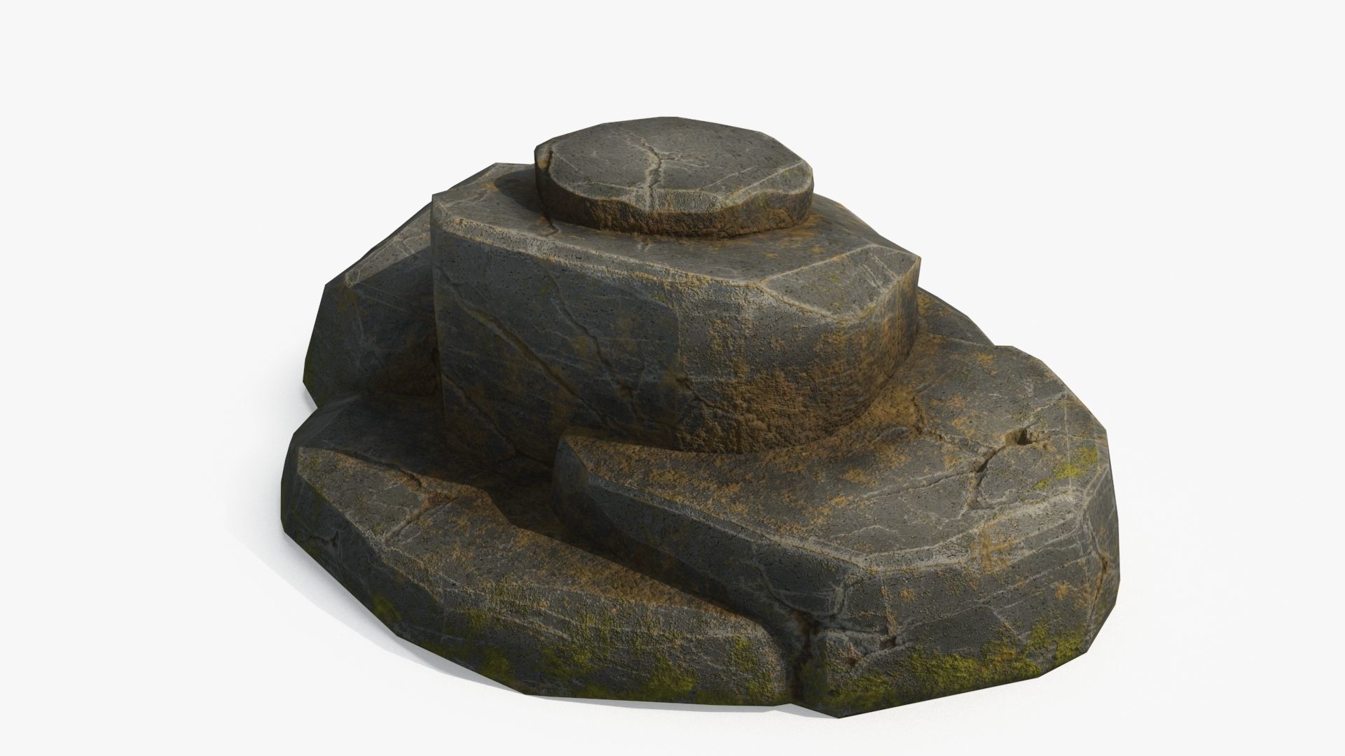 Stone v1 Low-poly 3D model_6