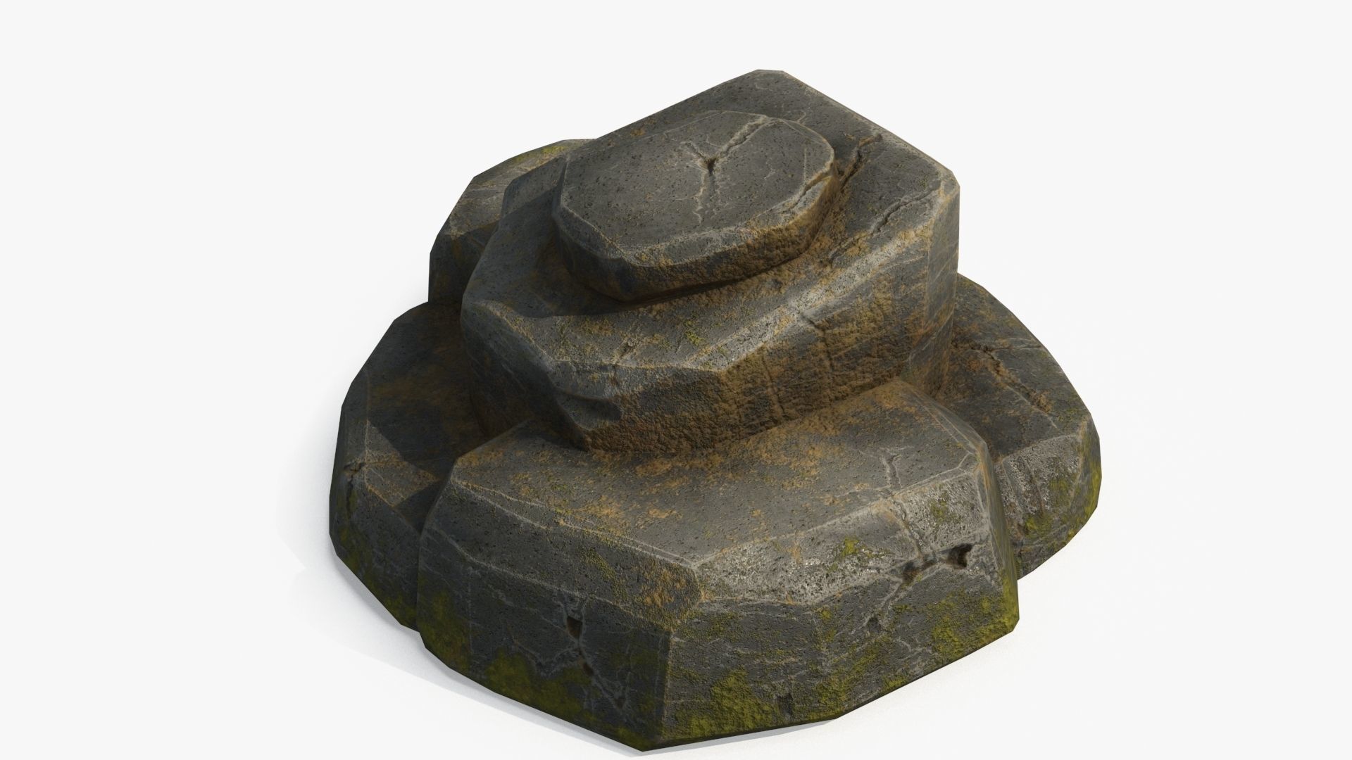 Stone v1 Low-poly 3D model_9