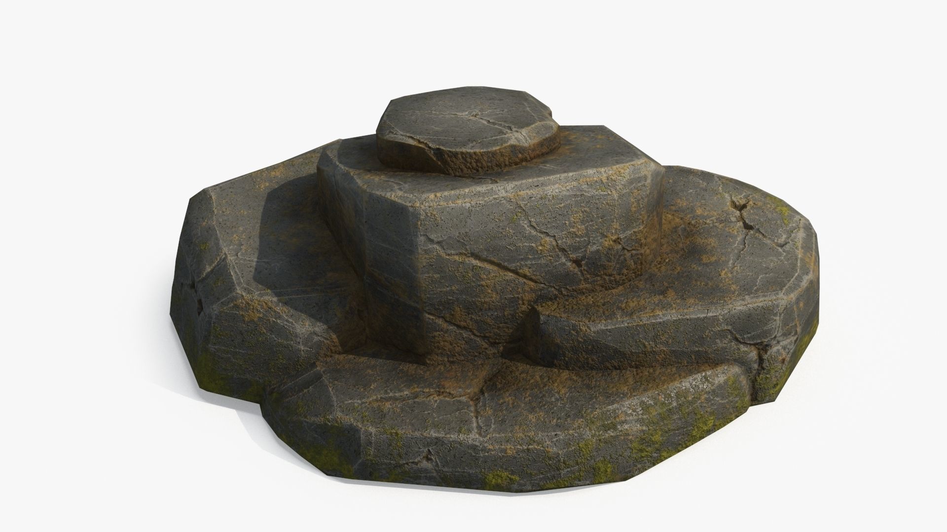 Stone v1 Low-poly 3D model_7