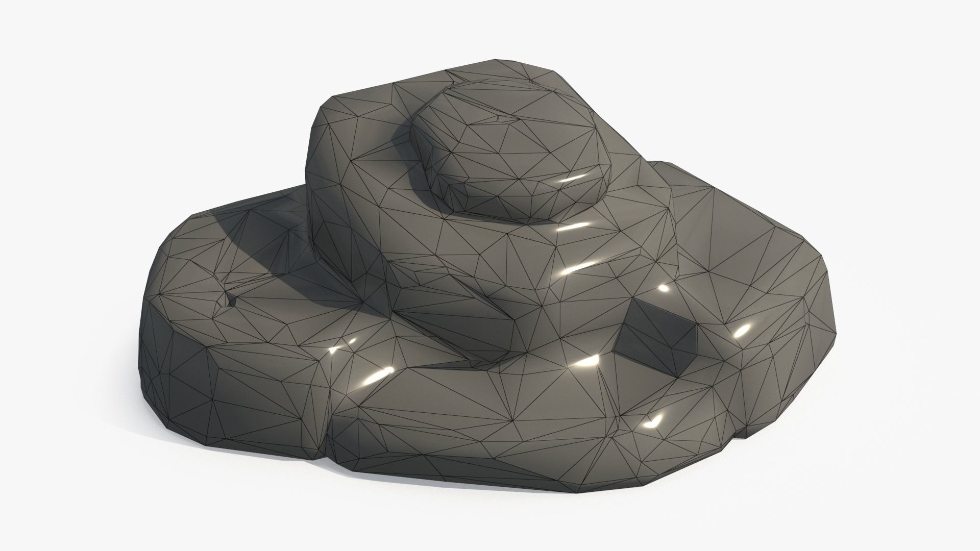 Stone v1 Low-poly 3D model_11