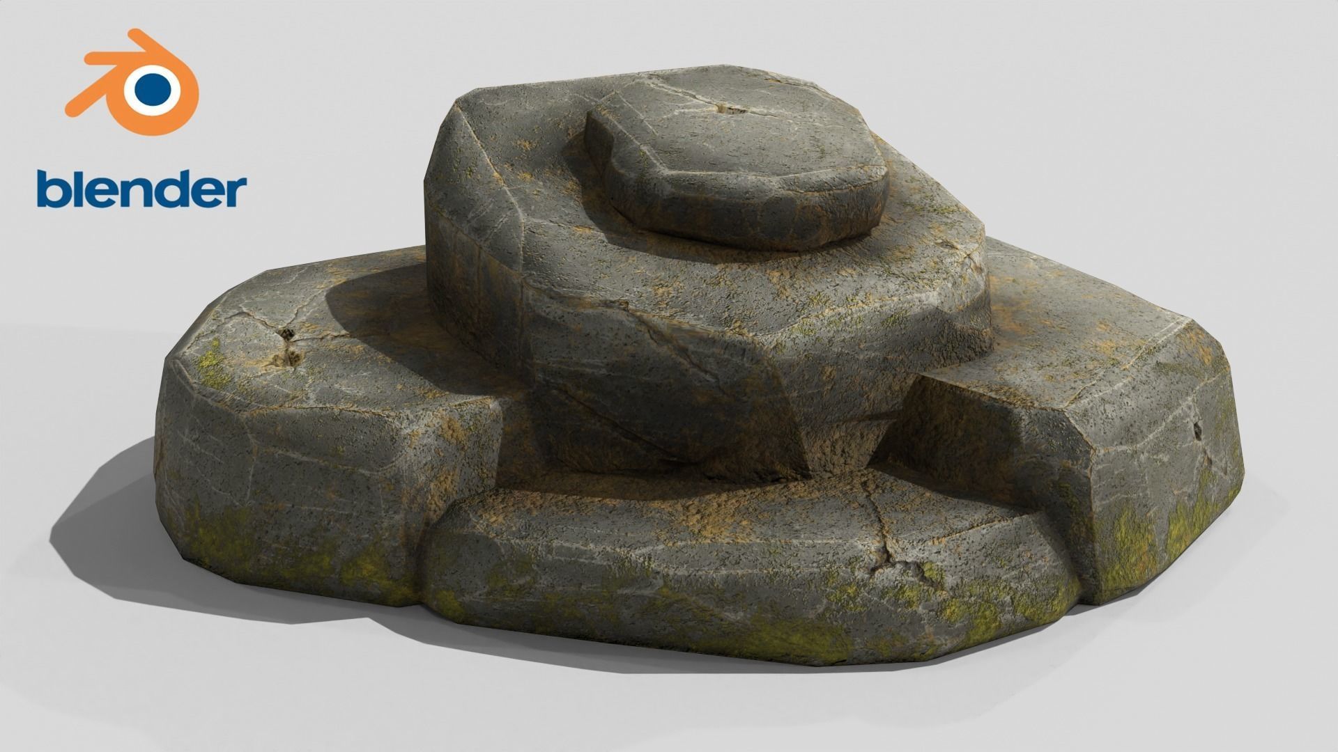 Stone v1 Low-poly 3D model_3