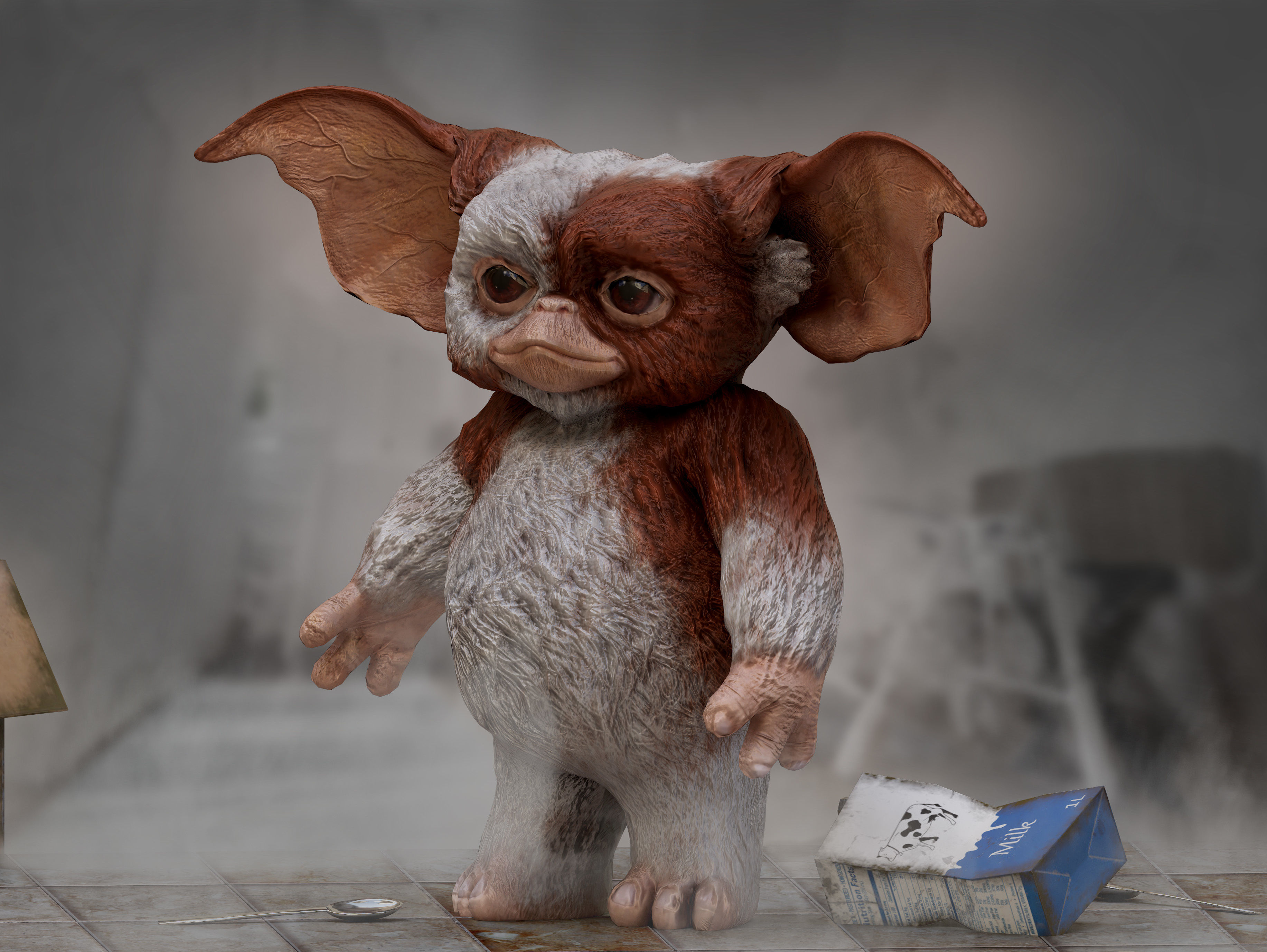 Gizmo from Gremlins Low-poly 3D model_3