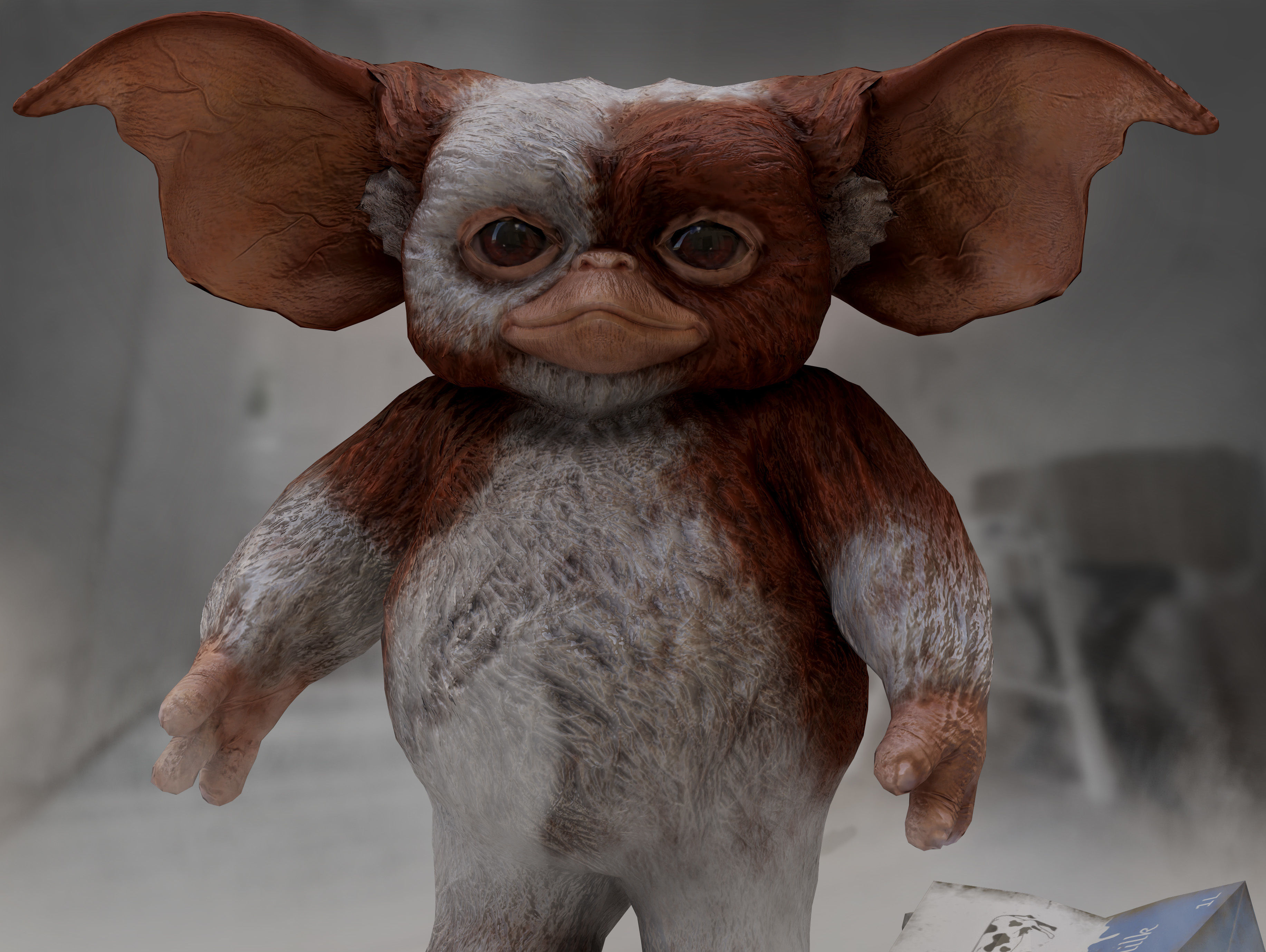 Gizmo from Gremlins Low-poly 3D model_4