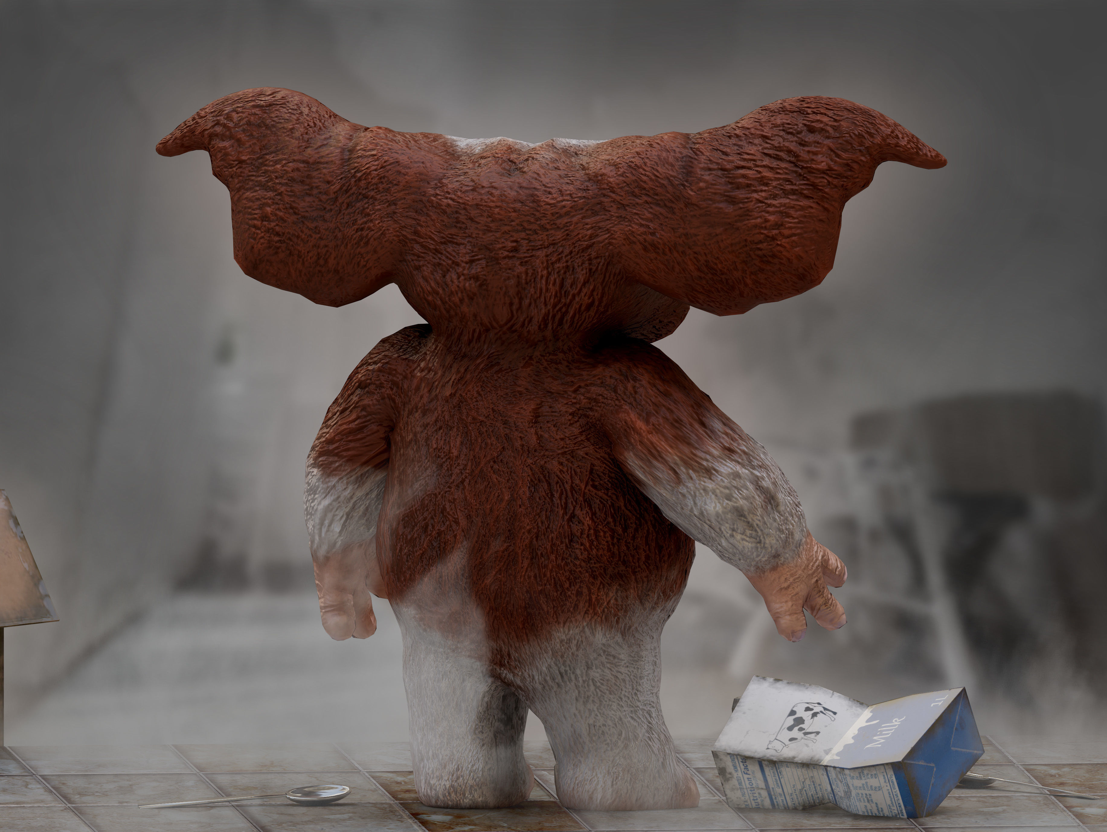 Gizmo from Gremlins Low-poly 3D model_7