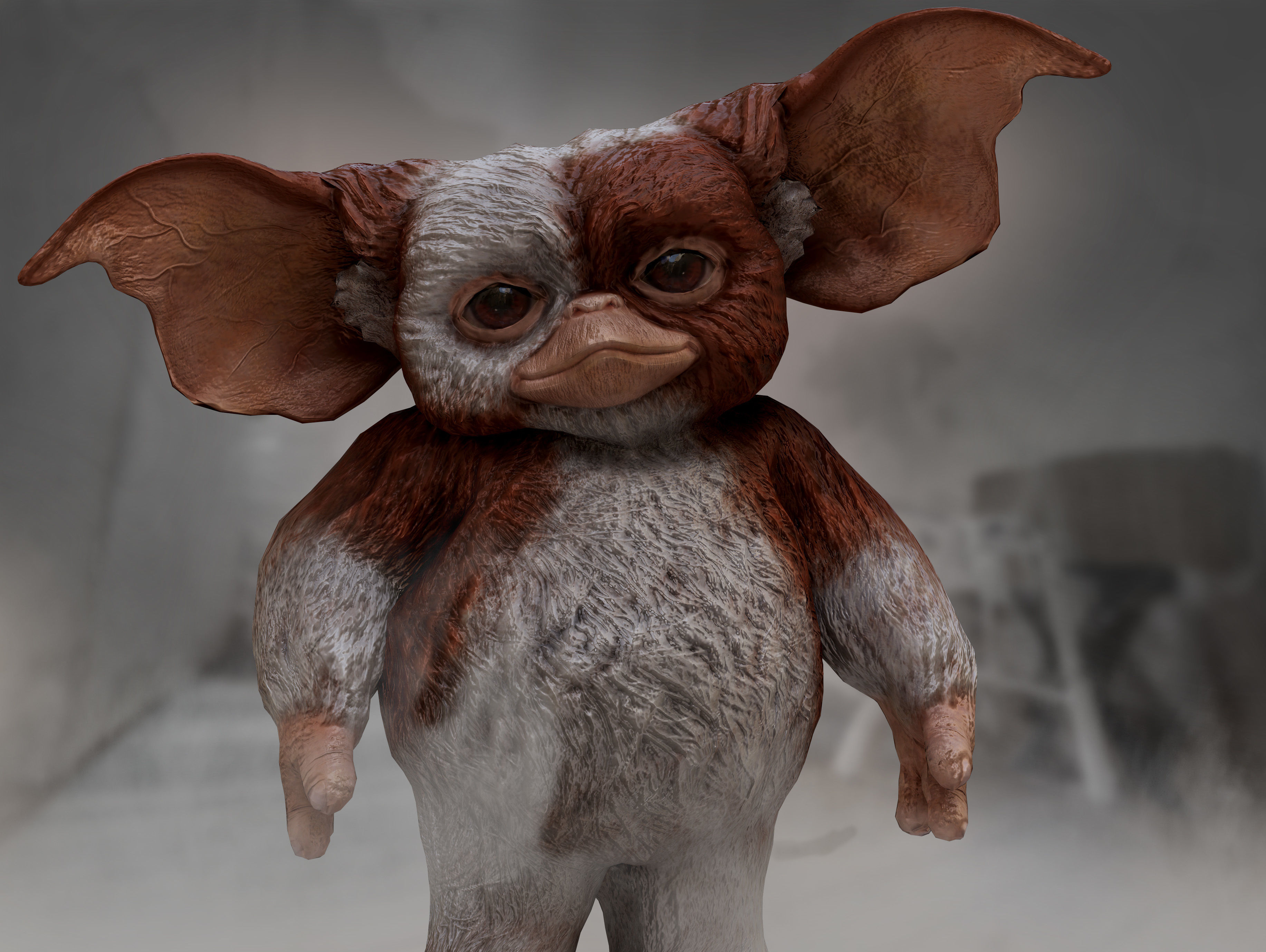 Gizmo from Gremlins Low-poly 3D model_2
